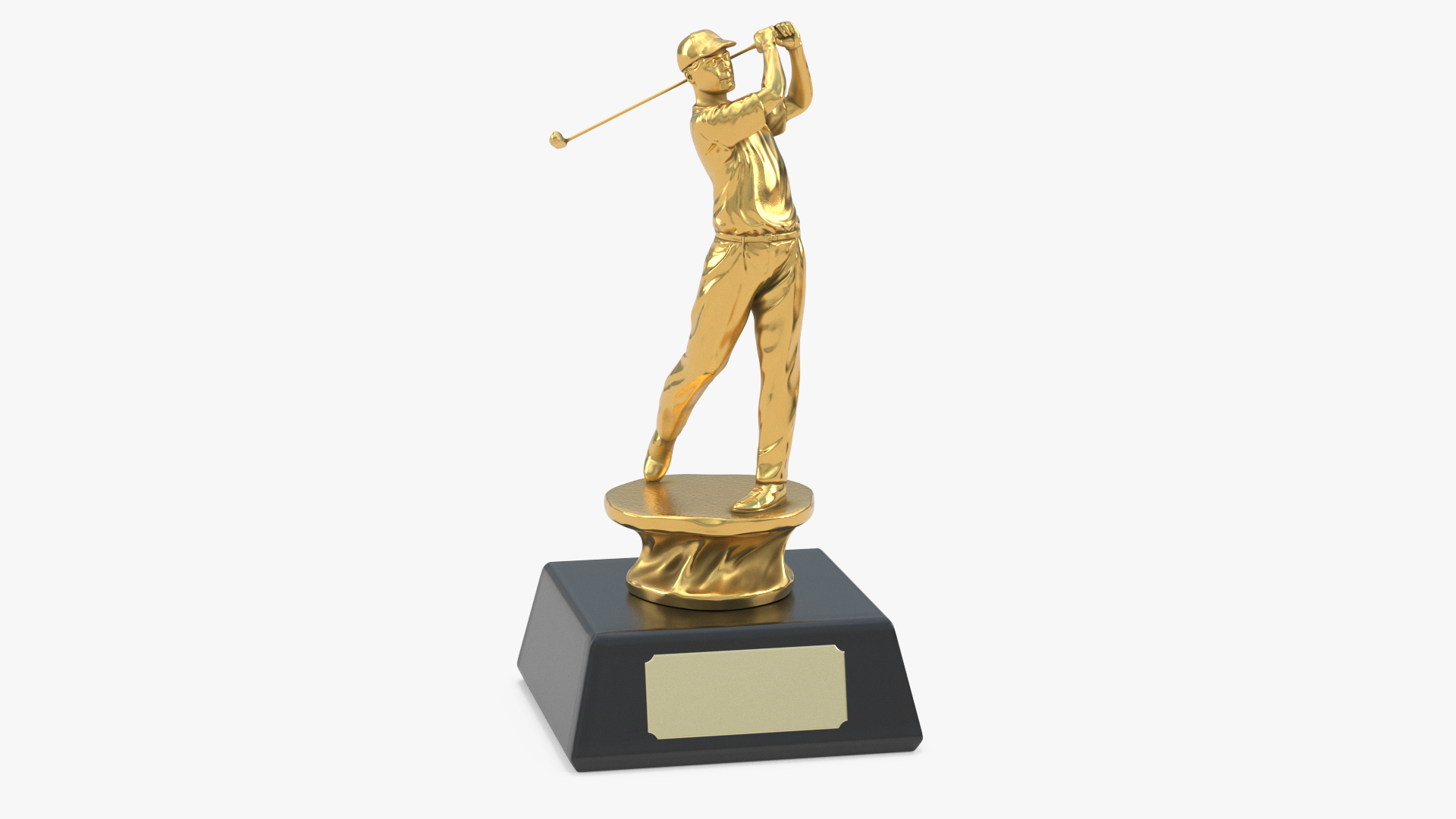 3D model Golfer Trophy Golden