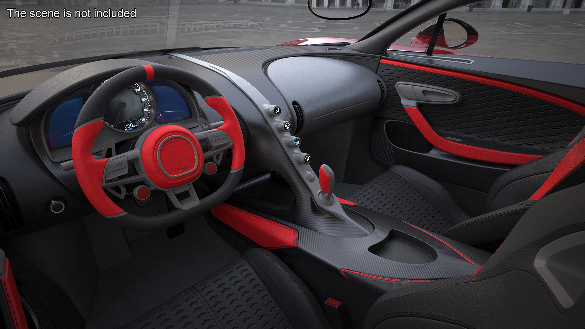 3D model Astron Hypercar Red Simplified