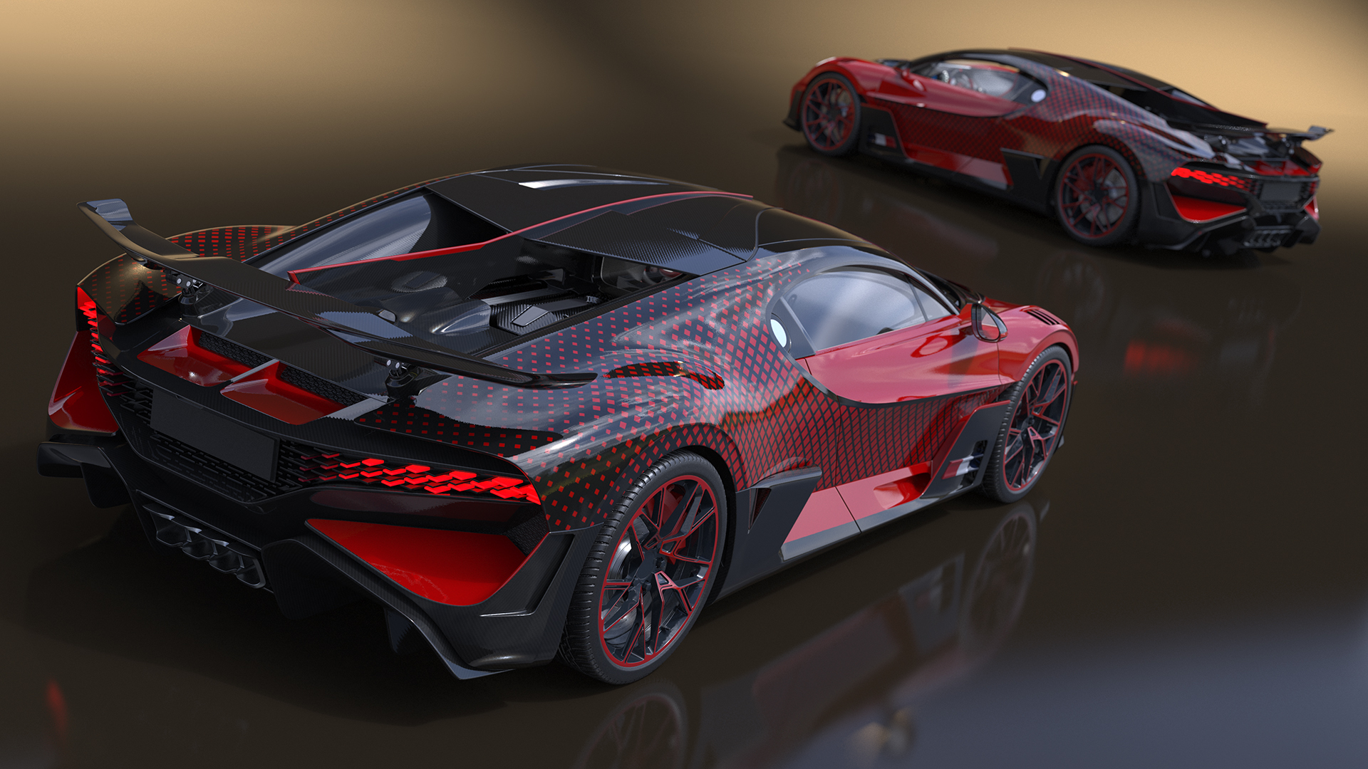 3D model Astron Hypercar Red Simplified