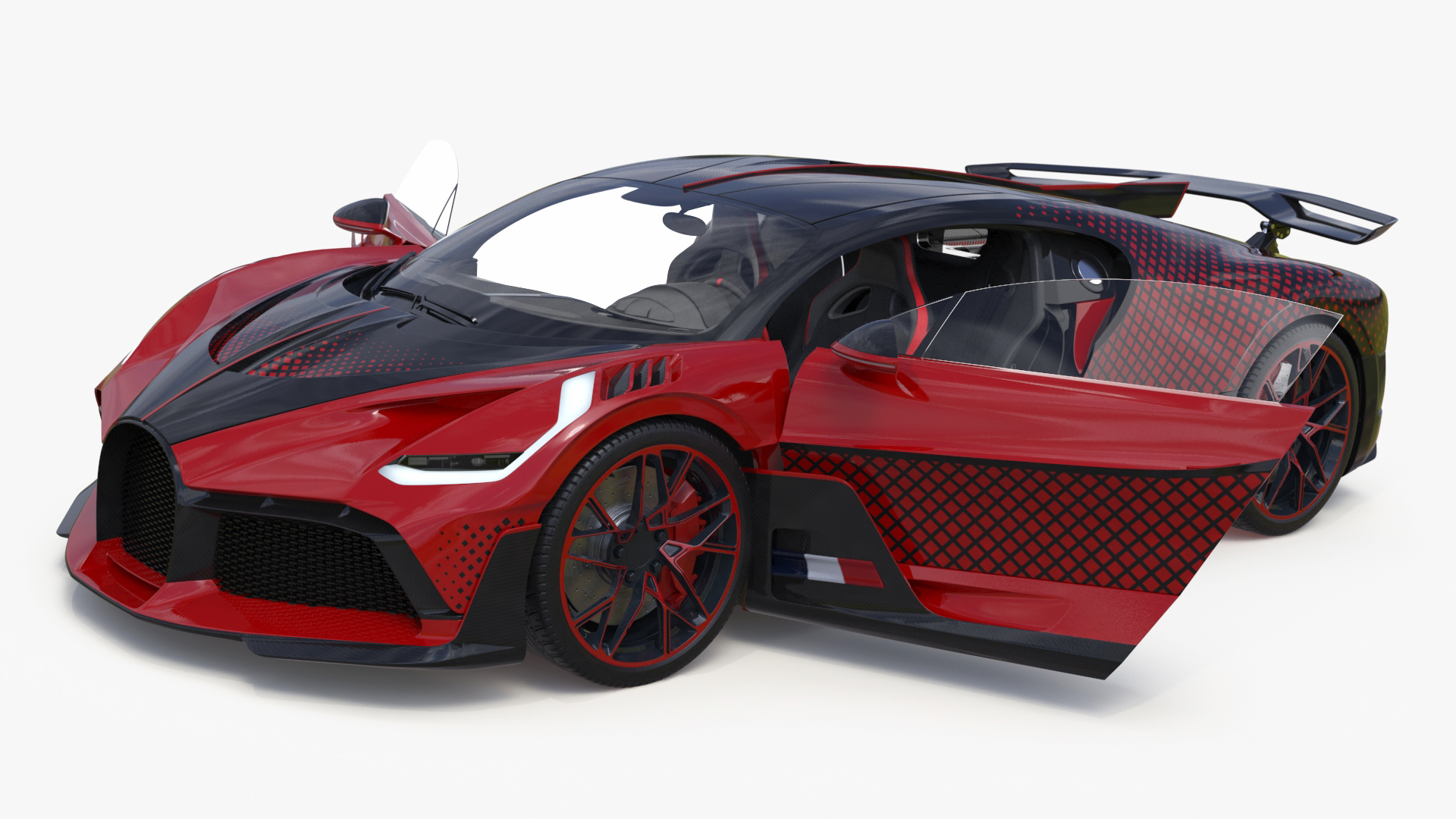 3D model Astron Hypercar Red Simplified