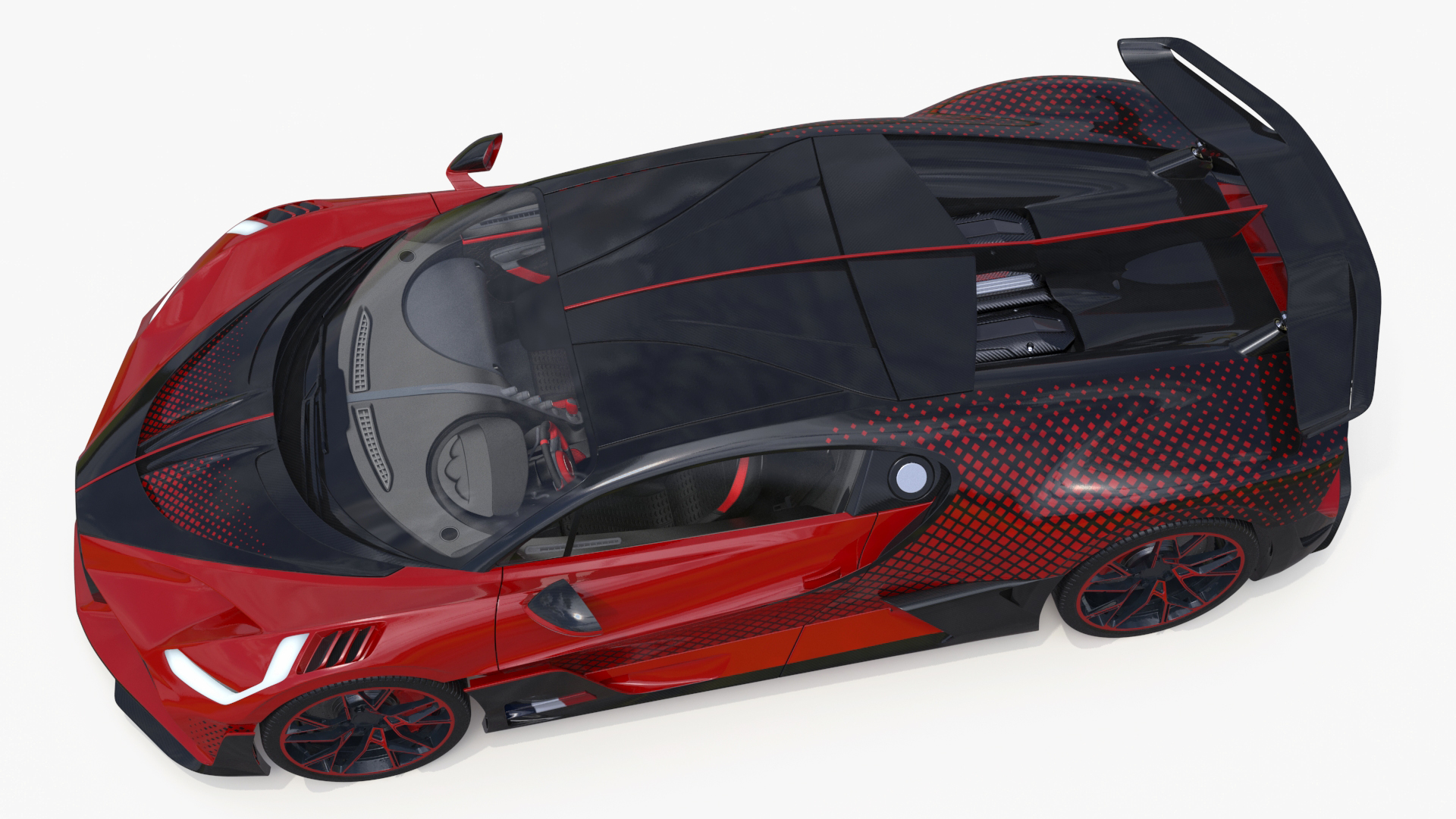 3D model Astron Hypercar Red Simplified