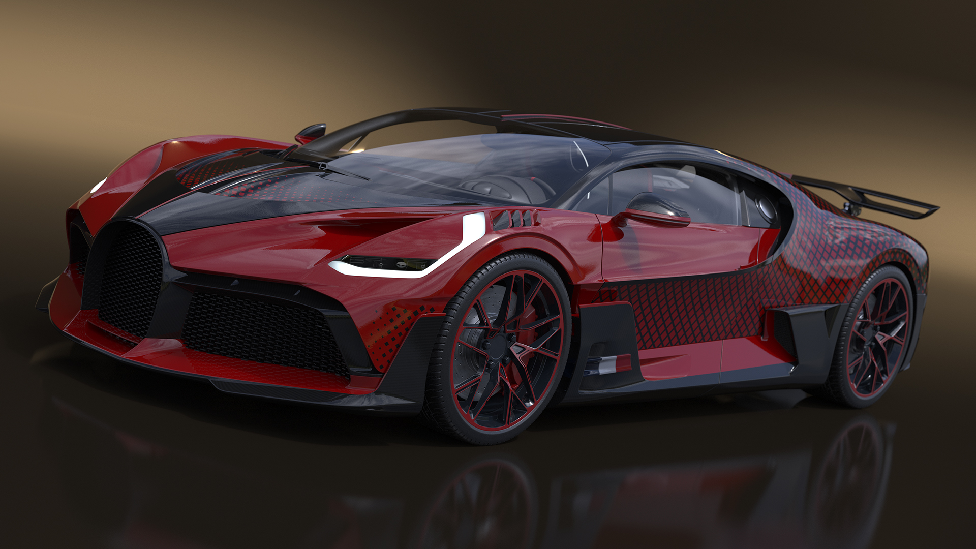 3D model Astron Hypercar Red Simplified
