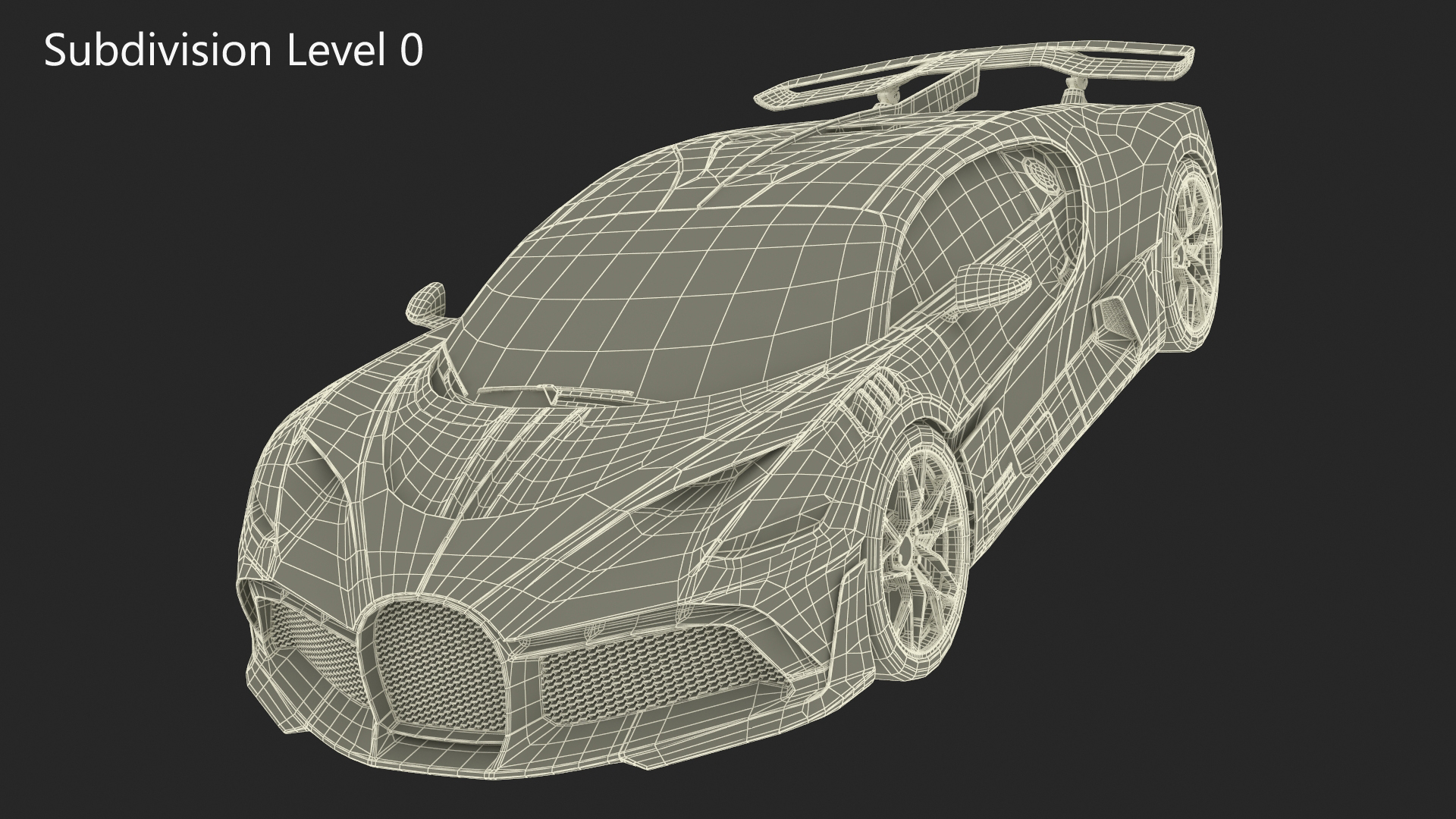 3D model Astron Hypercar Red Simplified