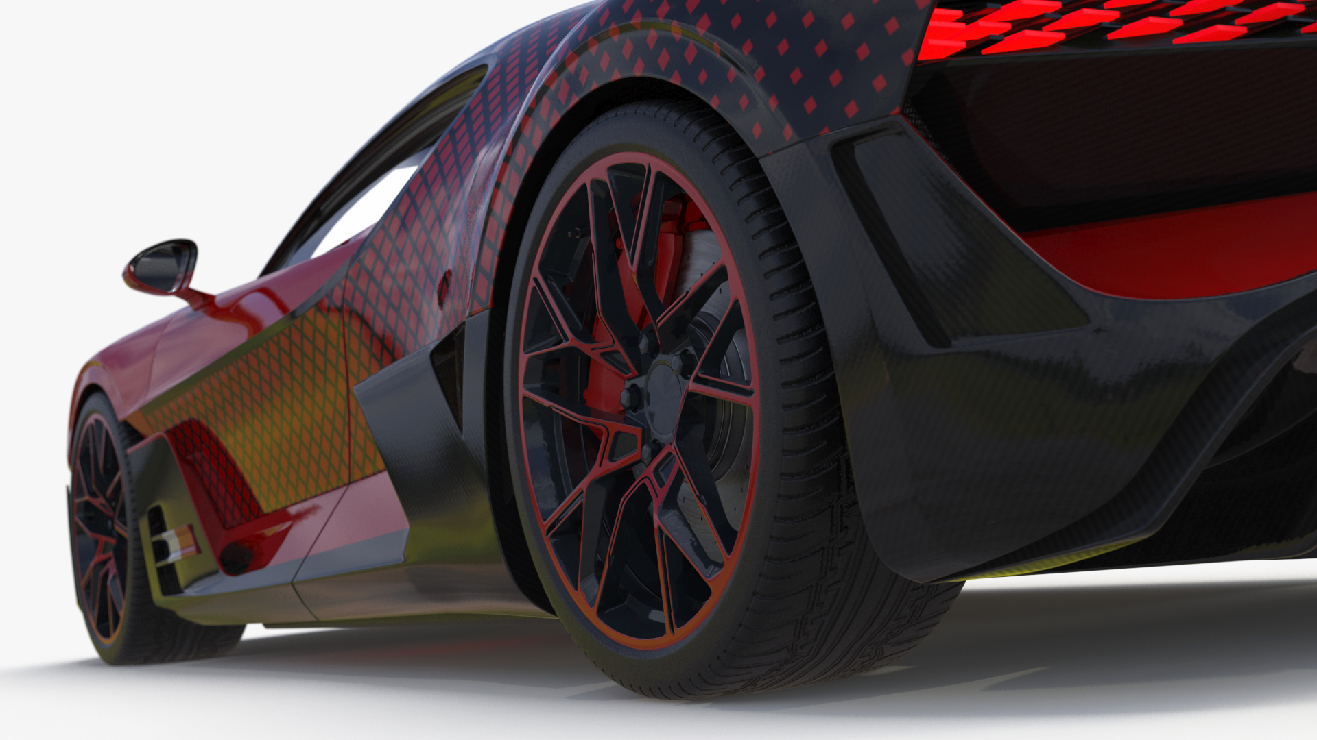 3D model Astron Hypercar Red Simplified