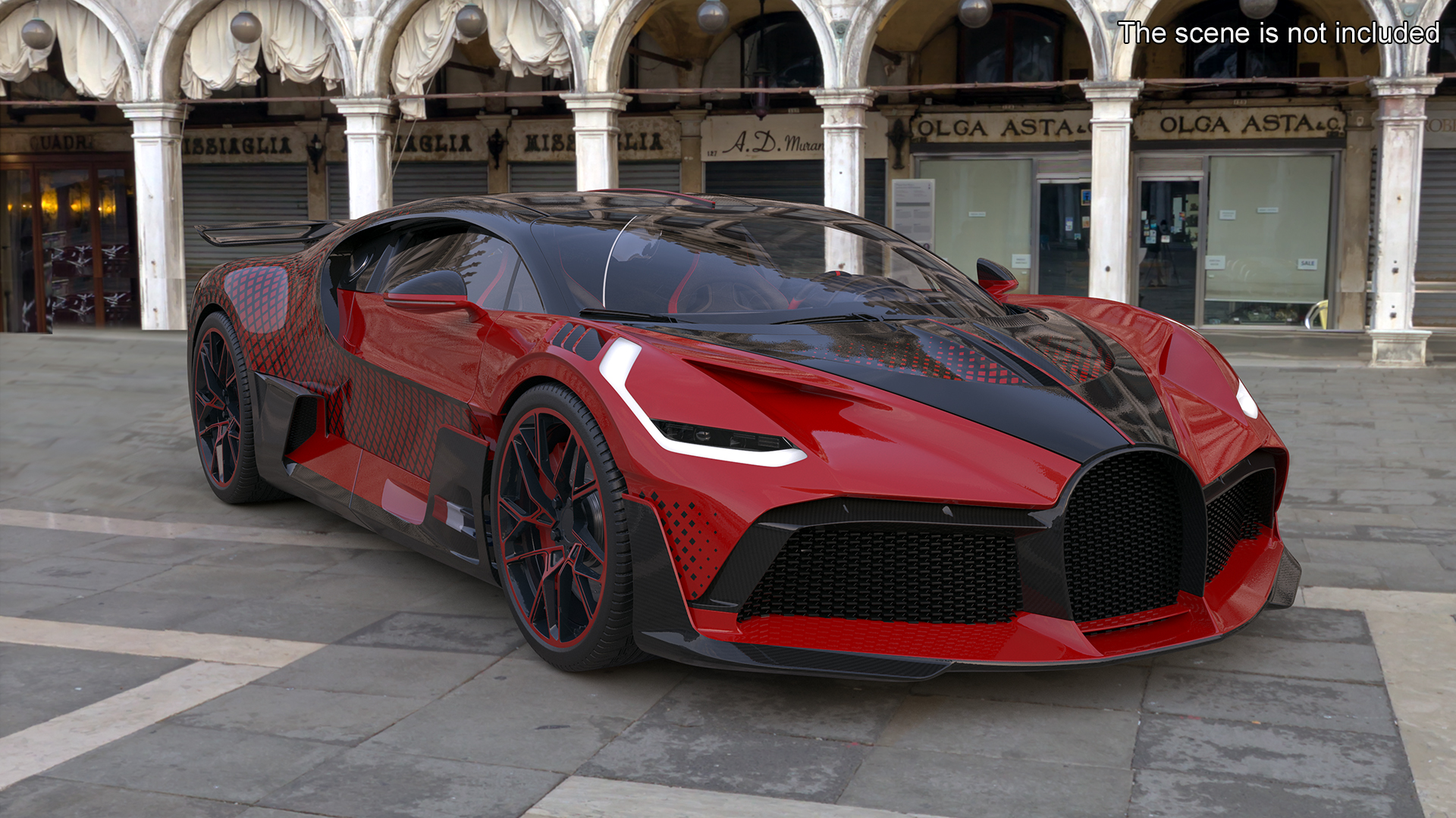 3D model Astron Hypercar Red Simplified