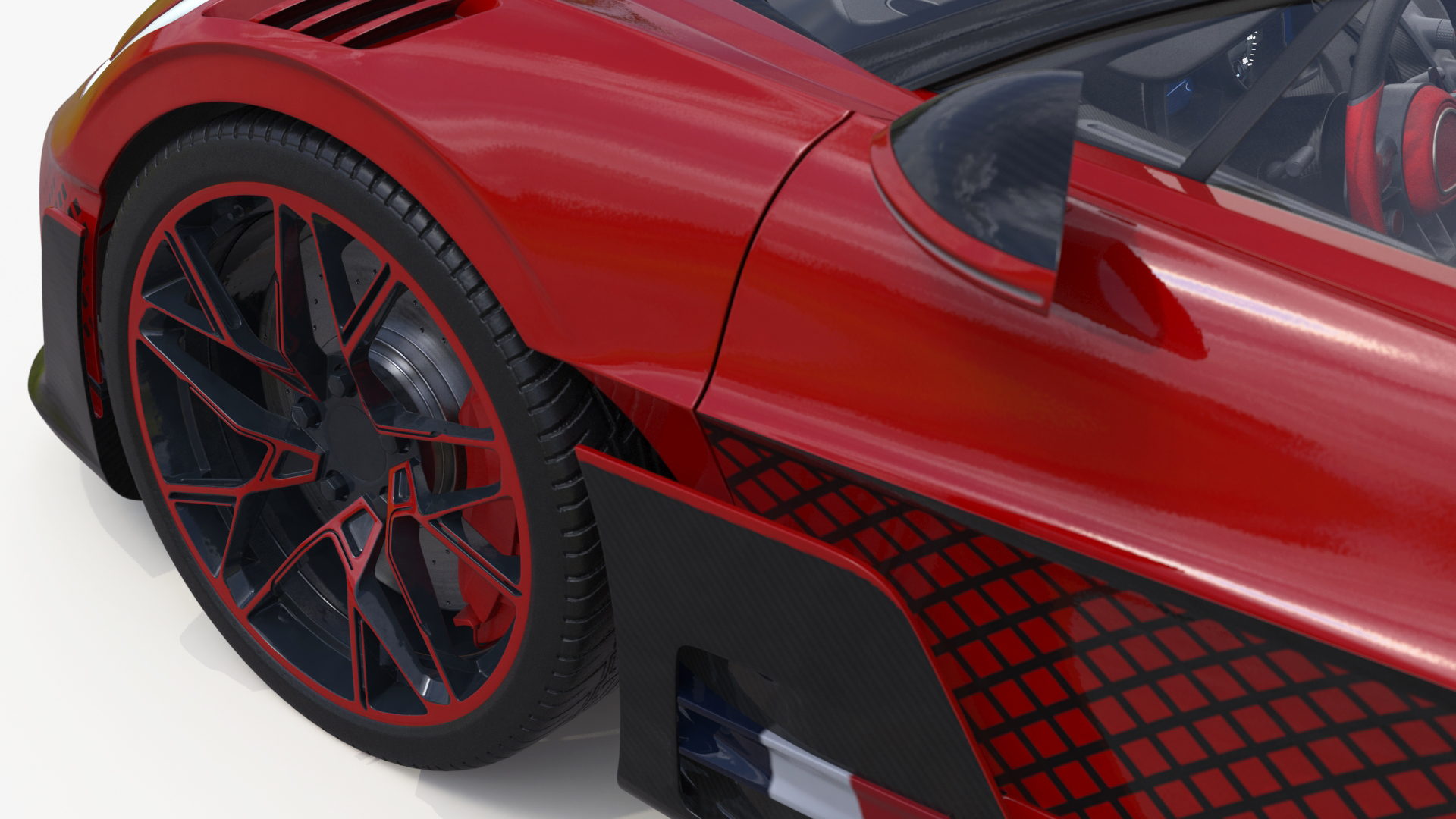 3D model Astron Hypercar Red Simplified