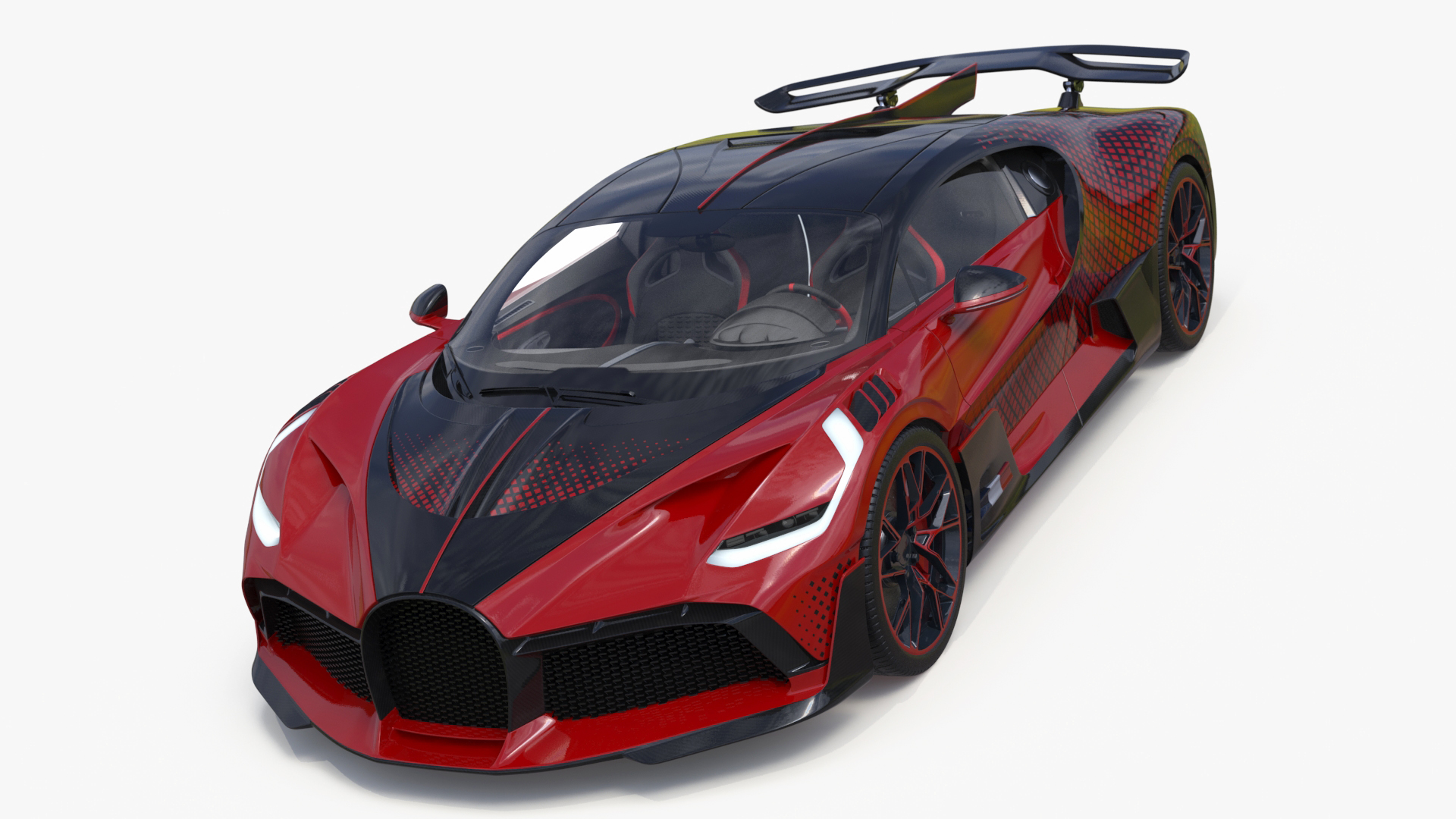 3D model Astron Hypercar Red Simplified