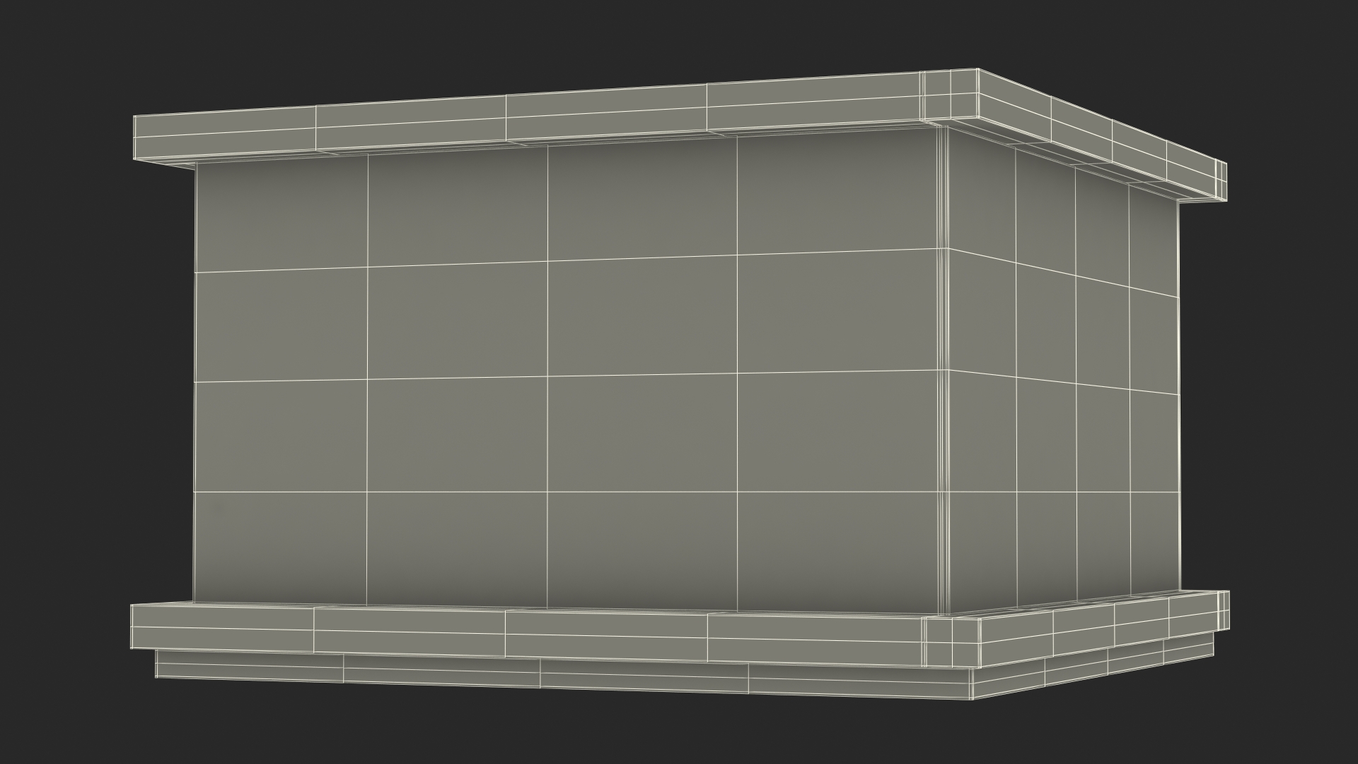 3D model Wooden Box with Soil
