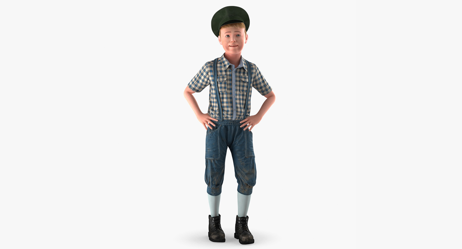 3D Realistic Child Boy Rigged