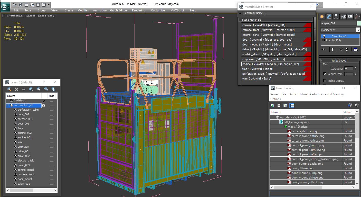 3D model Lift Cabin