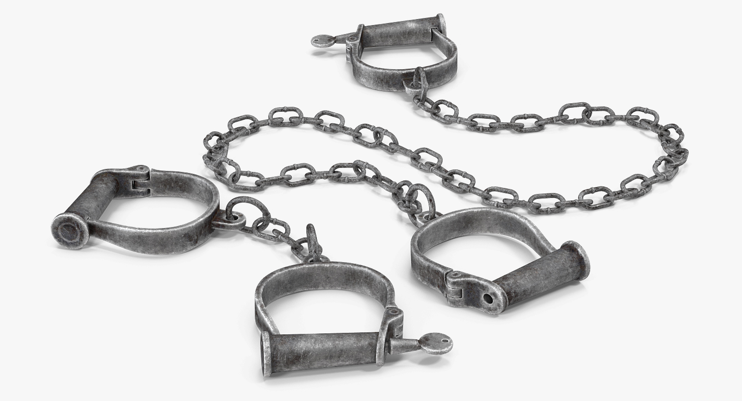 3D model Old Hand and Leg Shackles