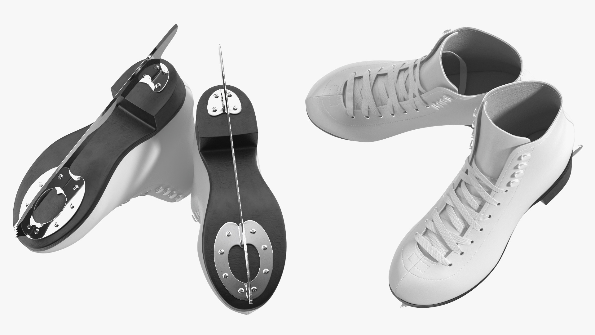 3D Classic Figure Skating Ice Skates model