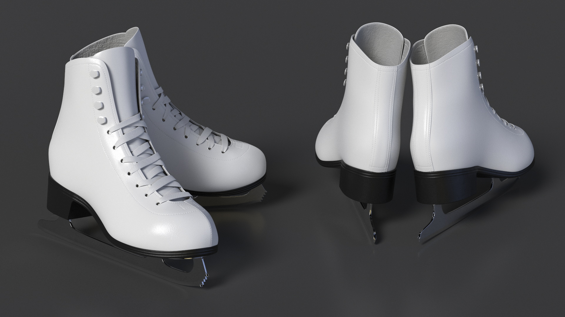 3D Classic Figure Skating Ice Skates model
