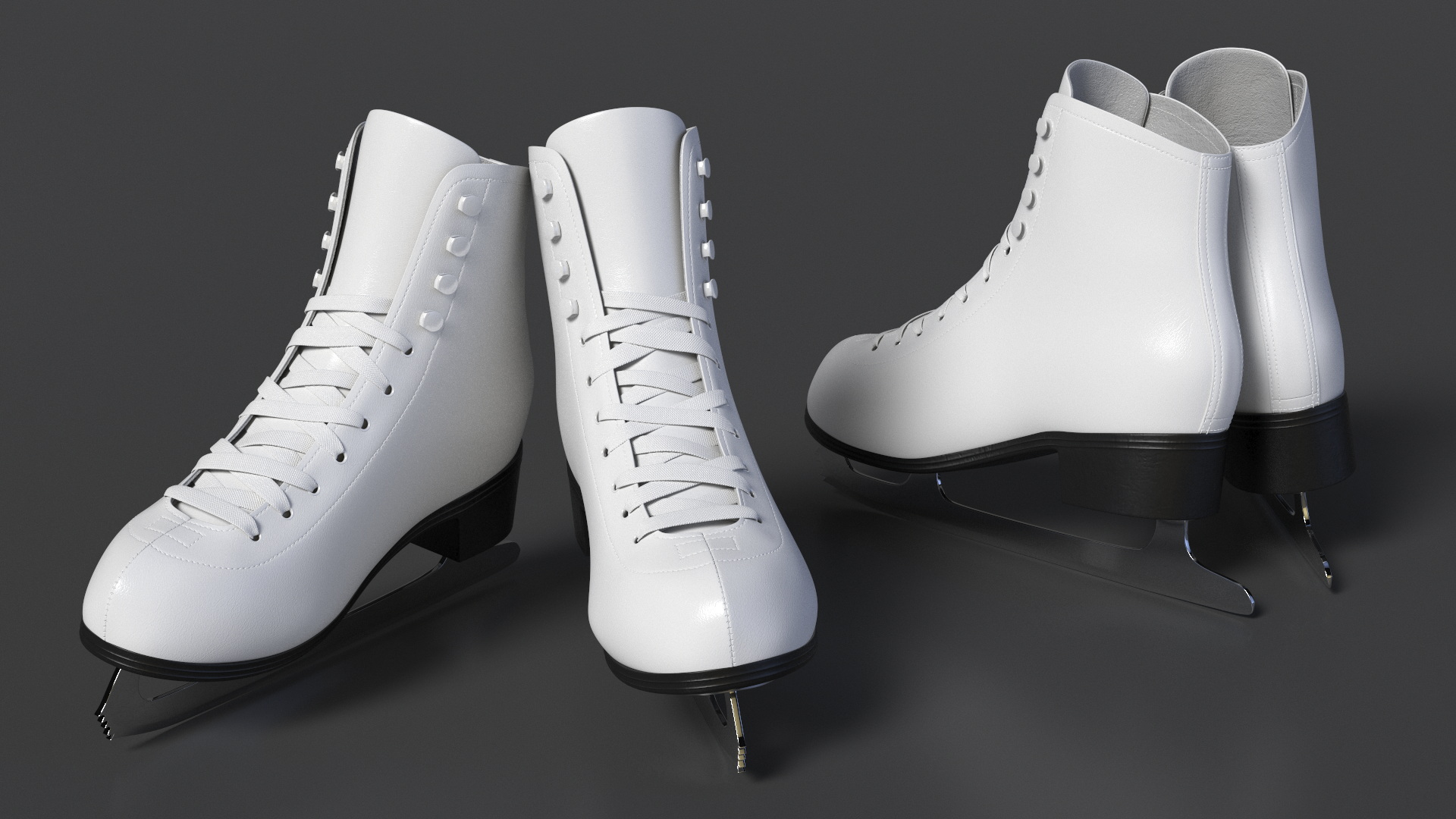 3D Classic Figure Skating Ice Skates model