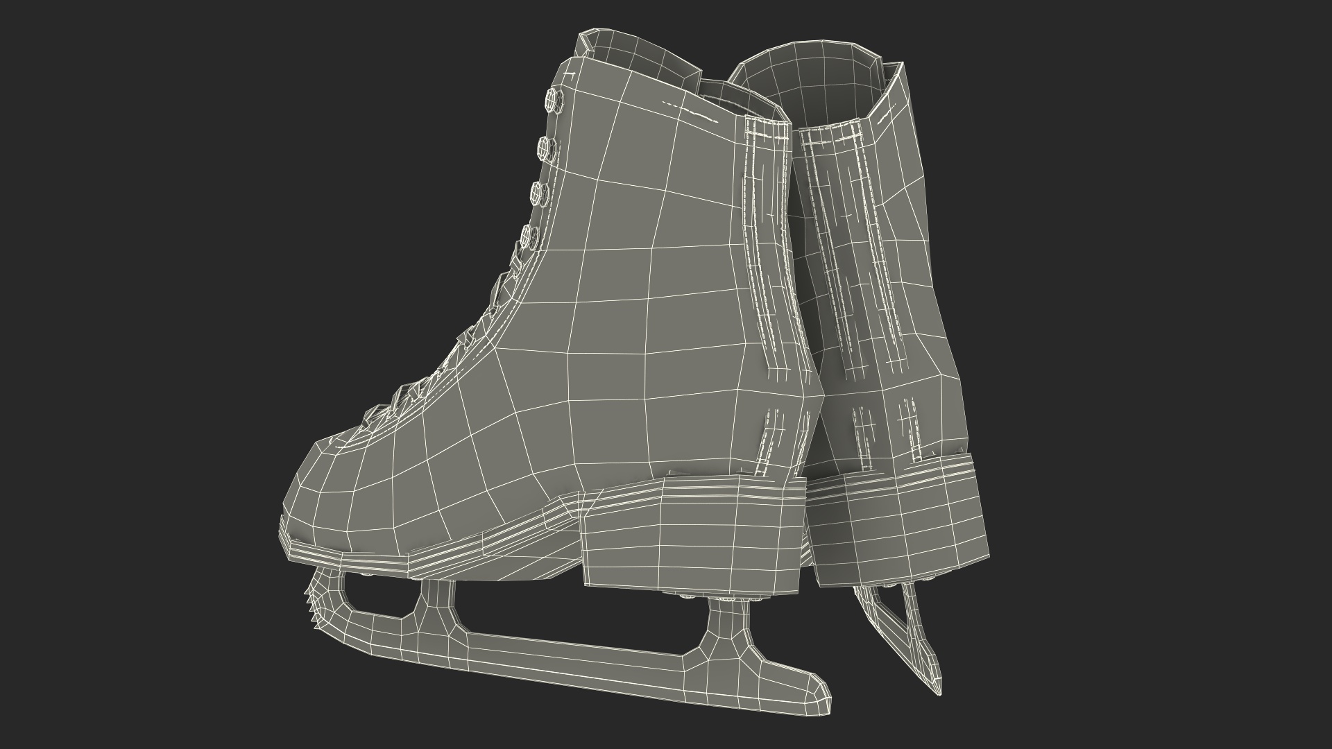 3D Classic Figure Skating Ice Skates model