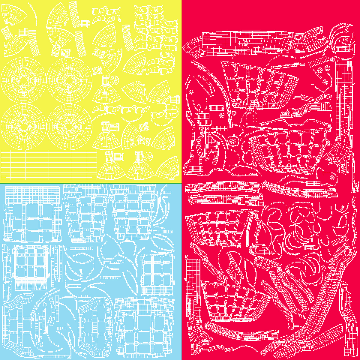 Children Shopping Cart with Grocery Food Toy 3D model
