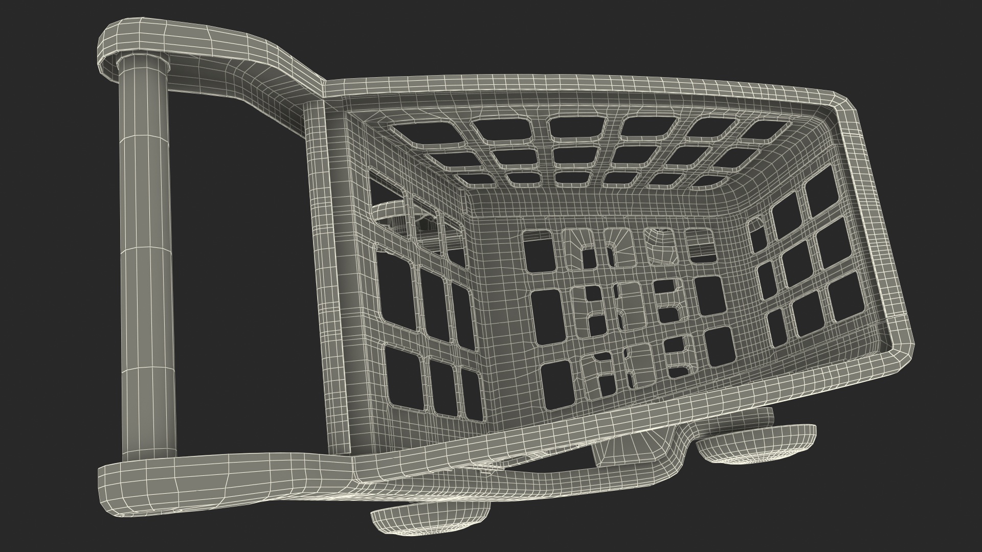 Children Shopping Cart with Grocery Food Toy 3D model