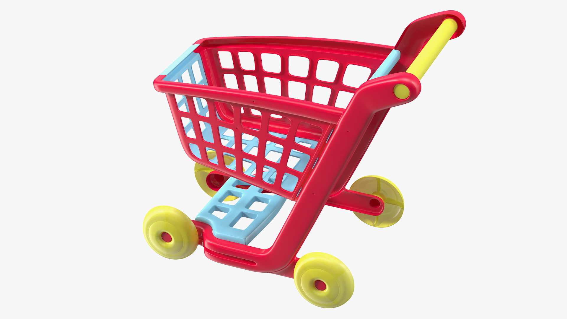 Children Shopping Cart with Grocery Food Toy 3D model