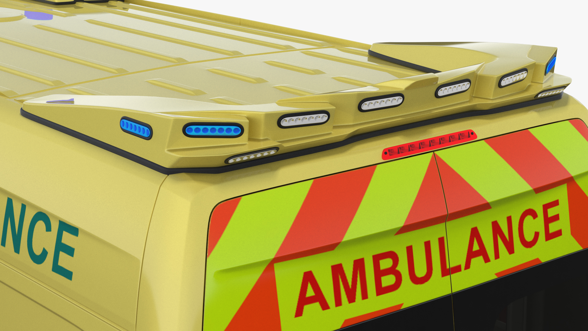 3D Meredes Benz Sprinter Emergency Ambulance Rigged model