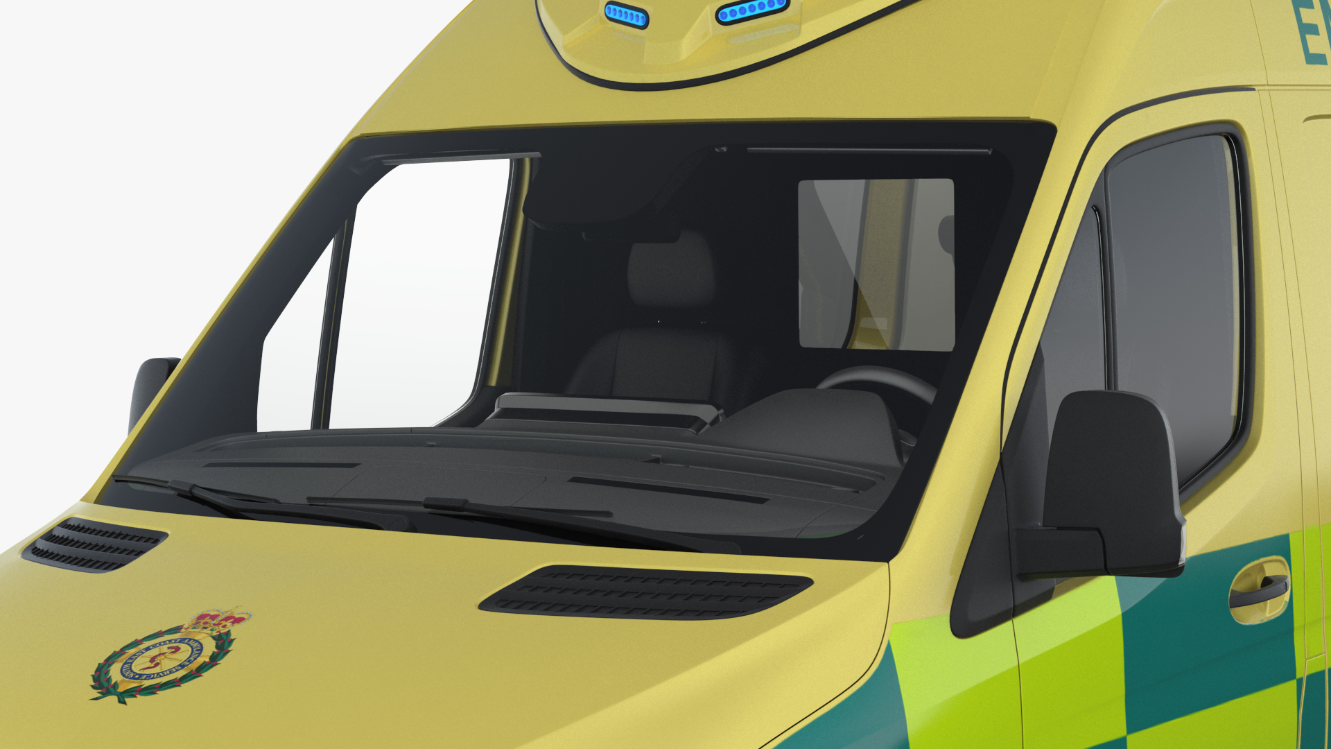 3D Meredes Benz Sprinter Emergency Ambulance Rigged model