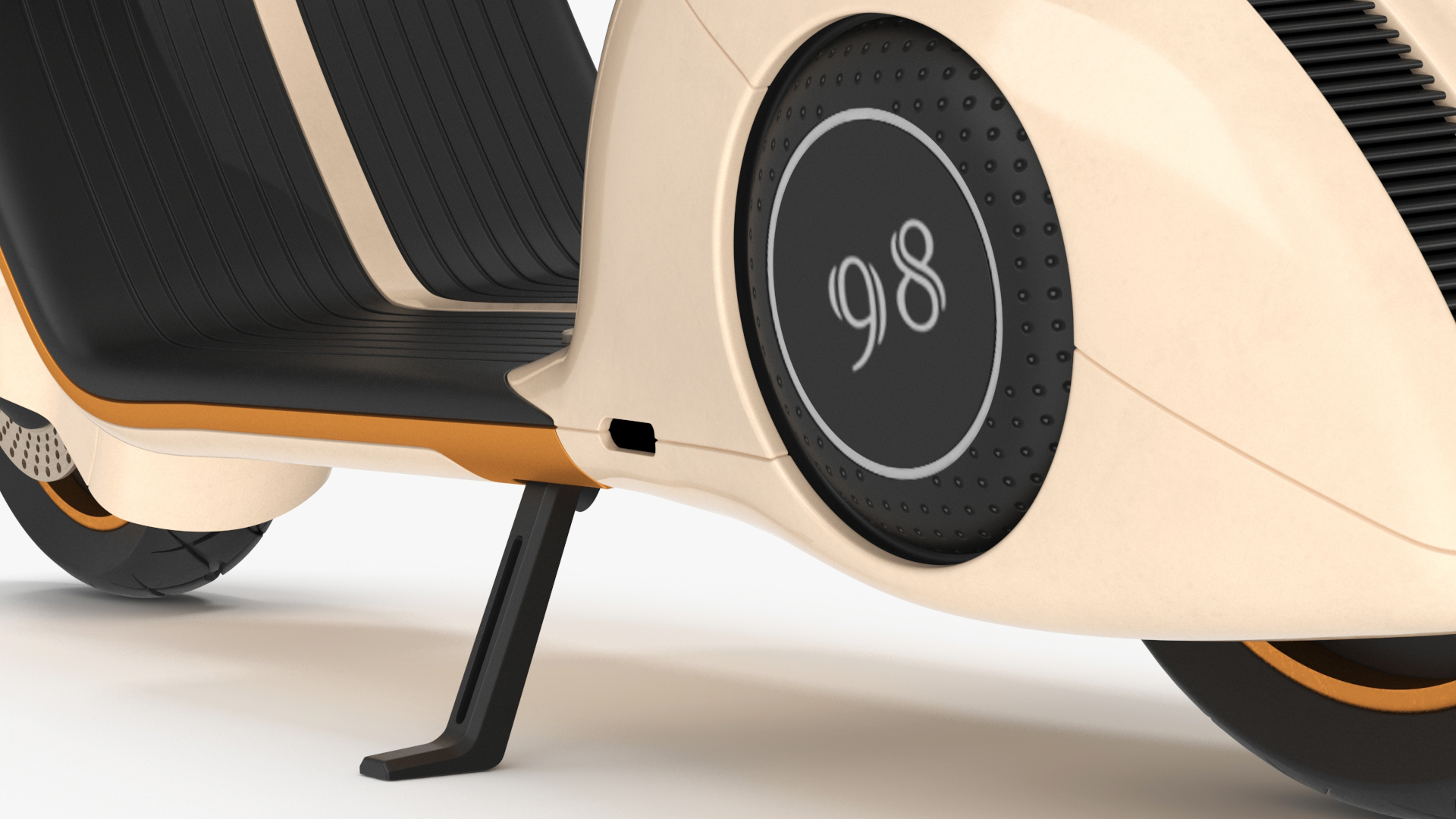 3D Concept Electric Scooter Vespa 98 Beige Rigged