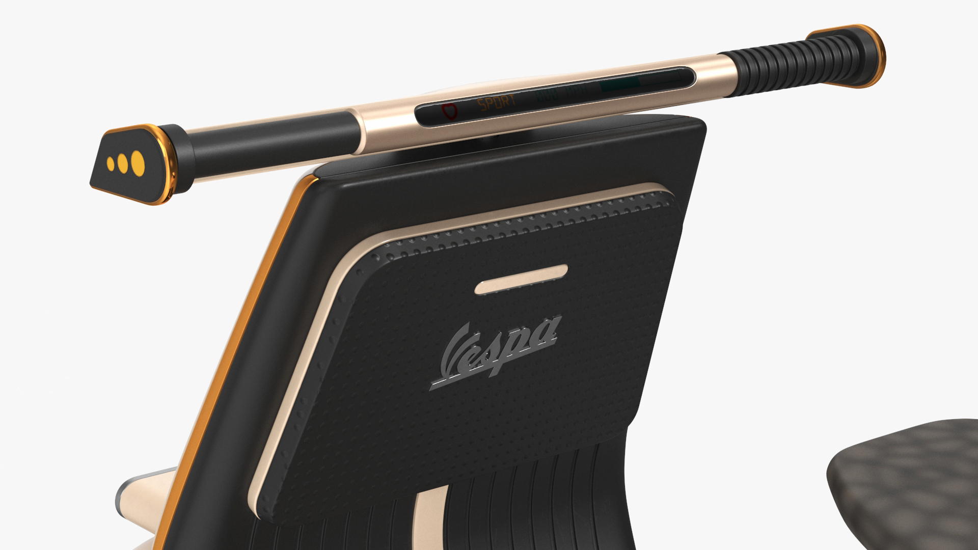 3D Concept Electric Scooter Vespa 98 Beige Rigged