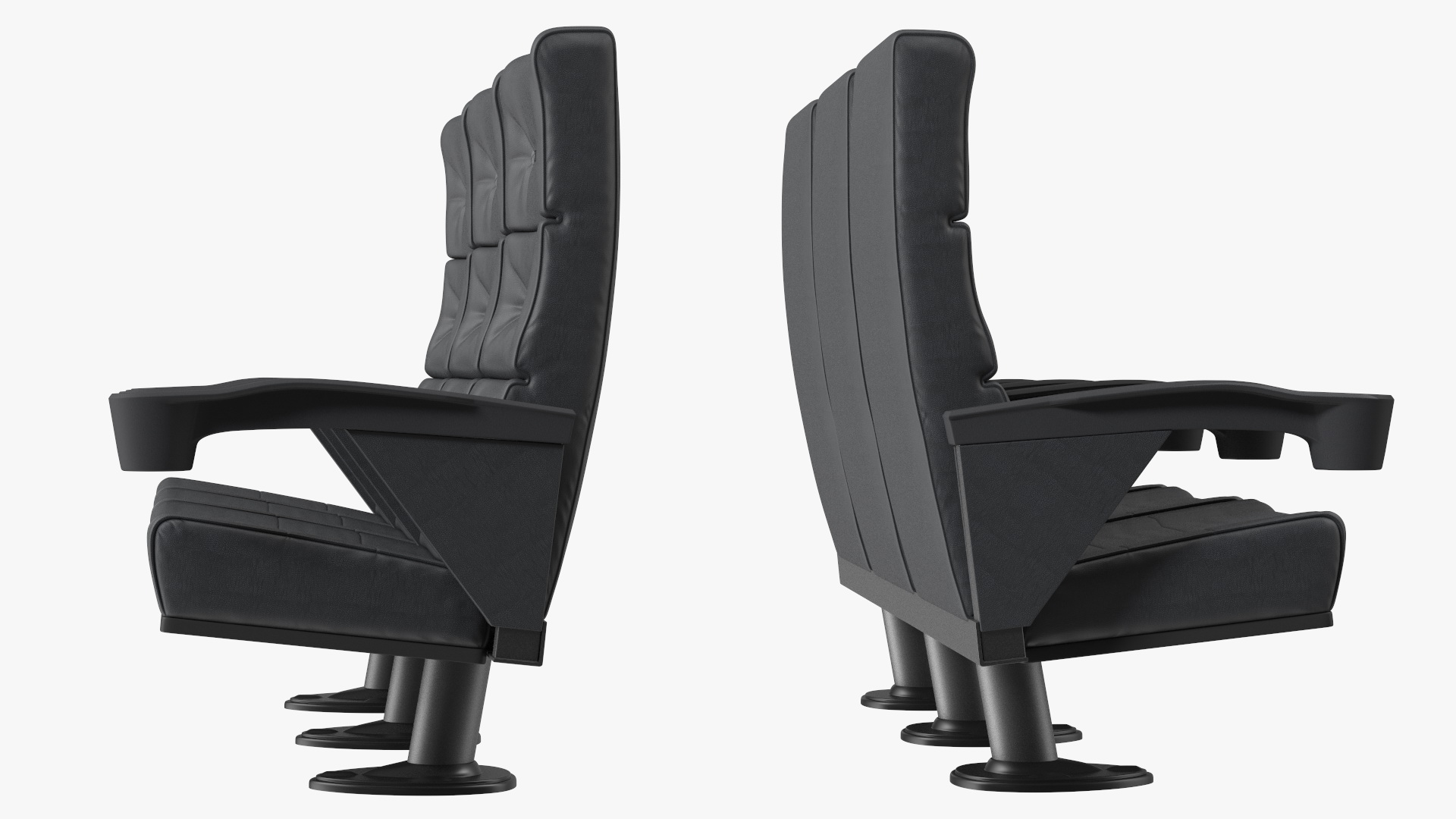 3D model Phantom P40 Leather Cinema Chairs for Three Places