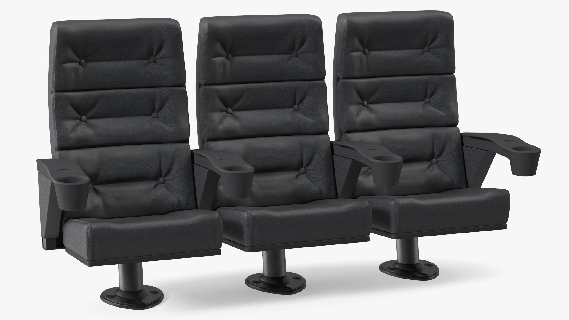 3D model Phantom P40 Leather Cinema Chairs for Three Places