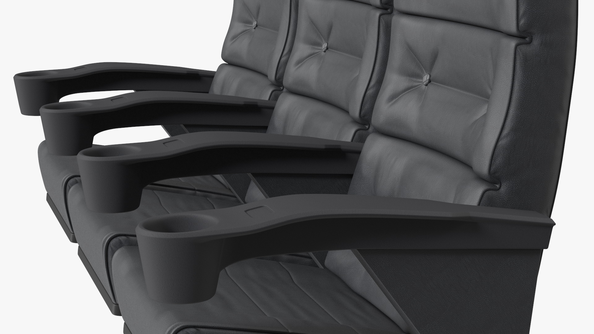 3D model Phantom P40 Leather Cinema Chairs for Three Places