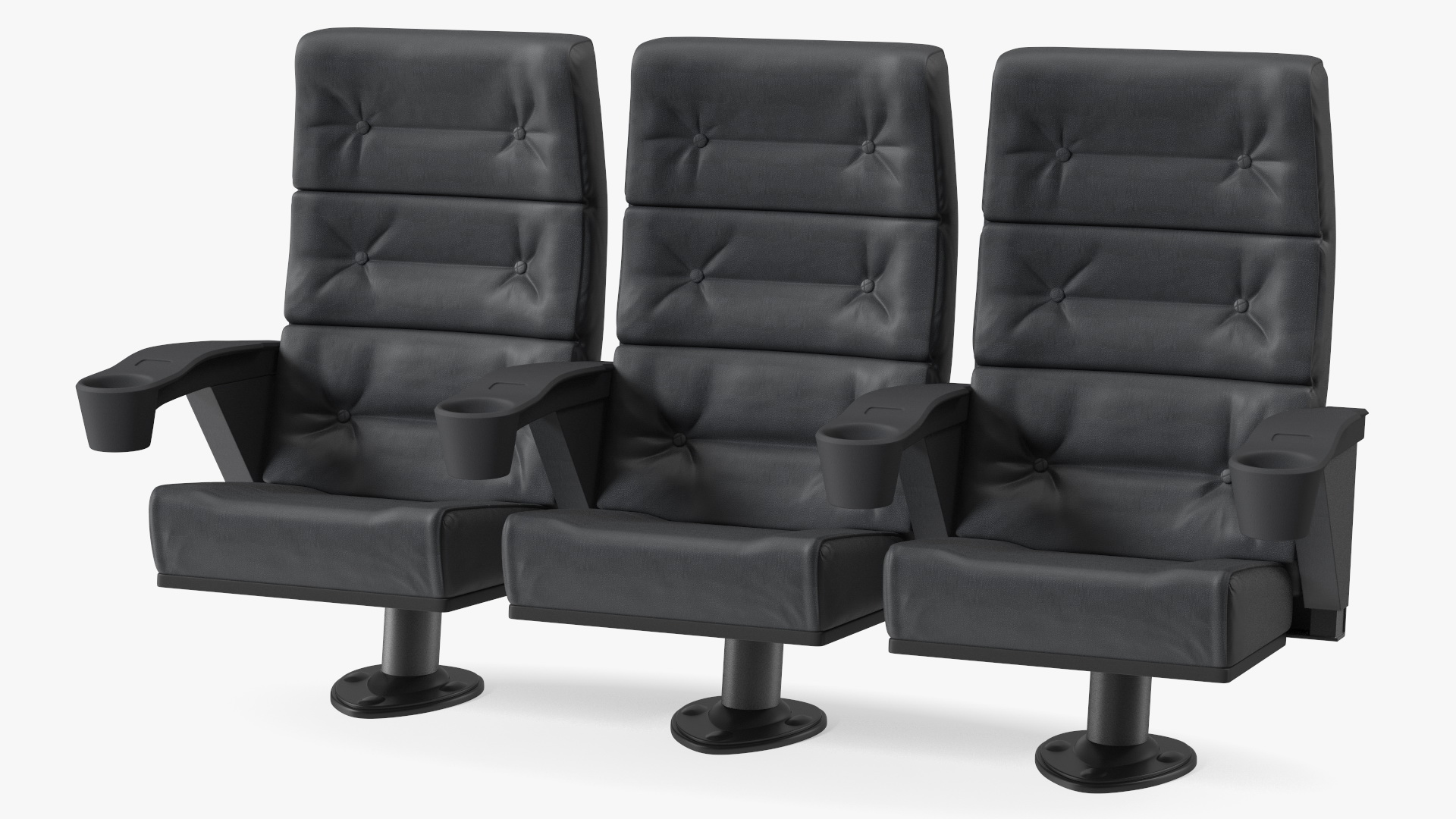 3D model Phantom P40 Leather Cinema Chairs for Three Places