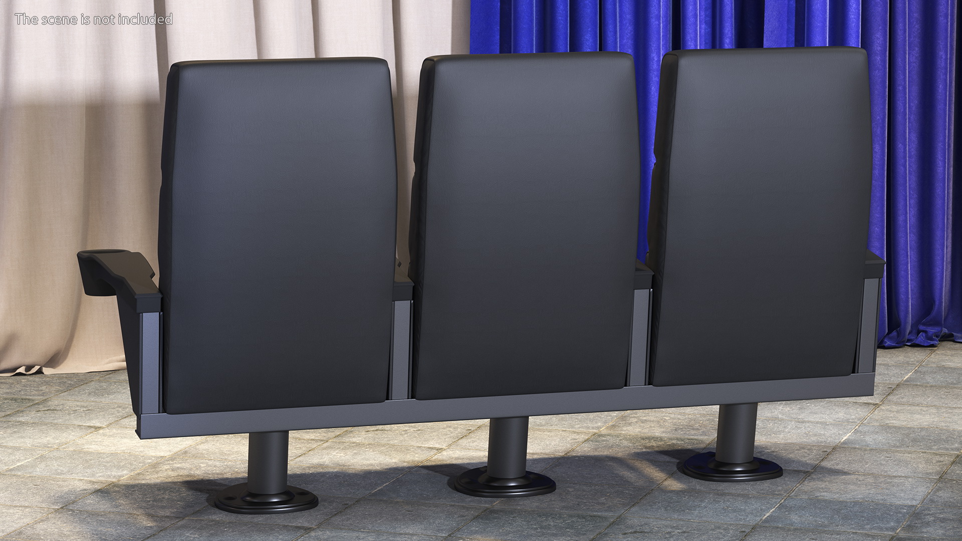3D model Phantom P40 Leather Cinema Chairs for Three Places