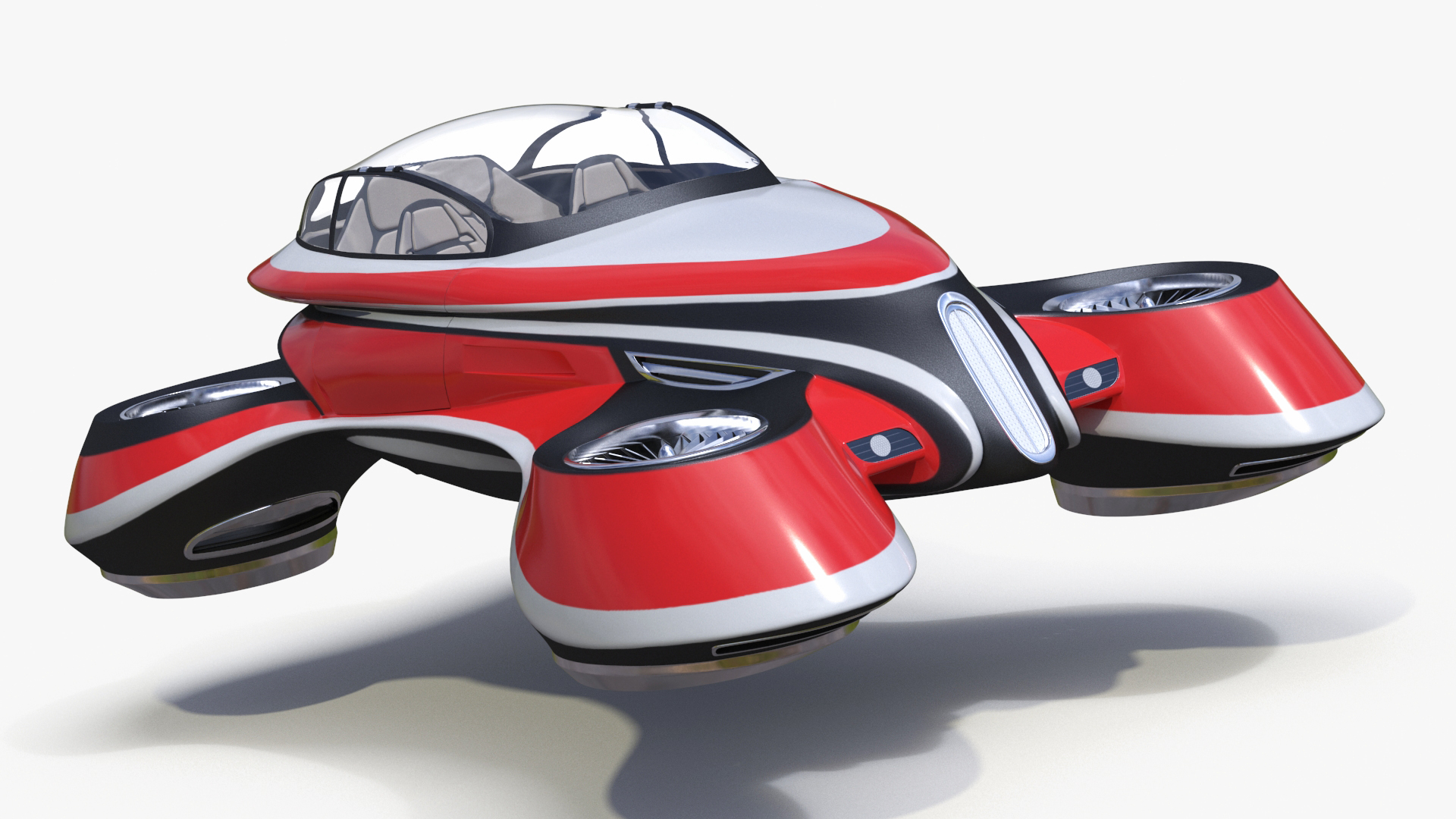 Hover Car Concept by Lazzarini Red 3D model