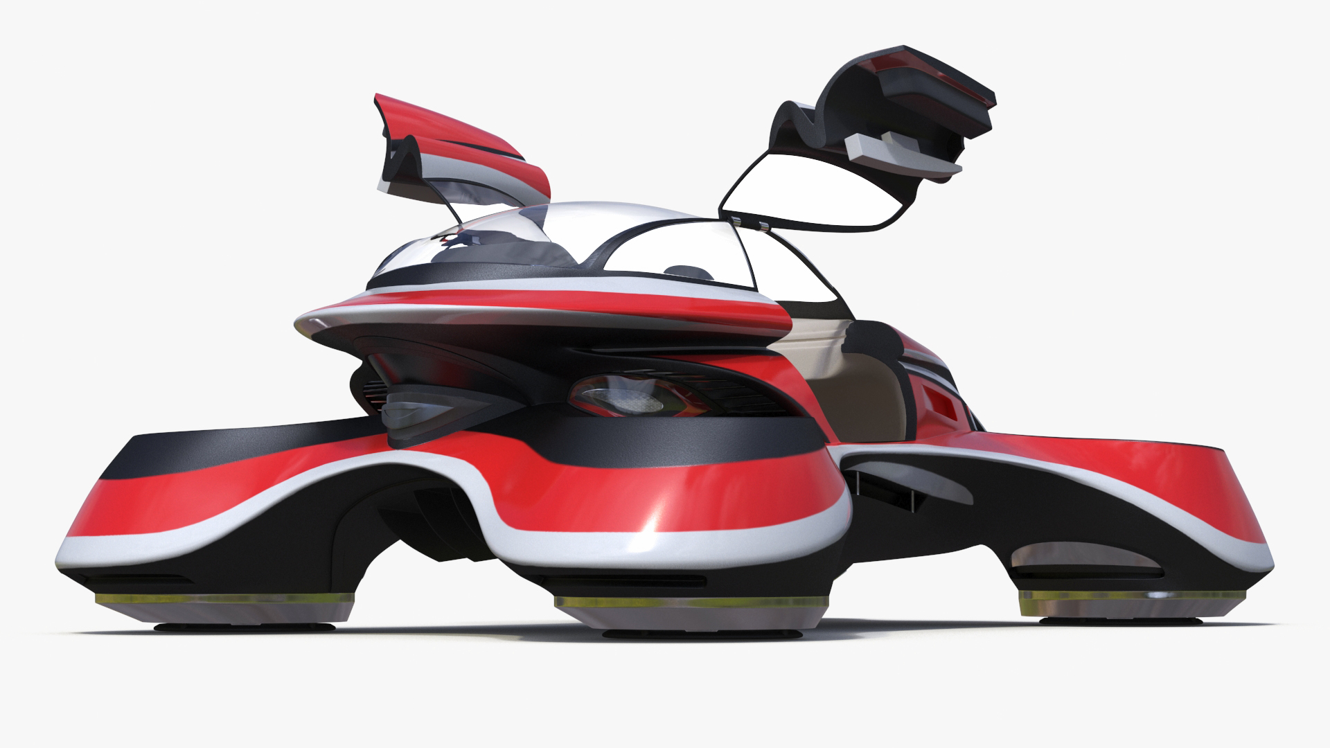 Hover Car Concept by Lazzarini Red 3D model