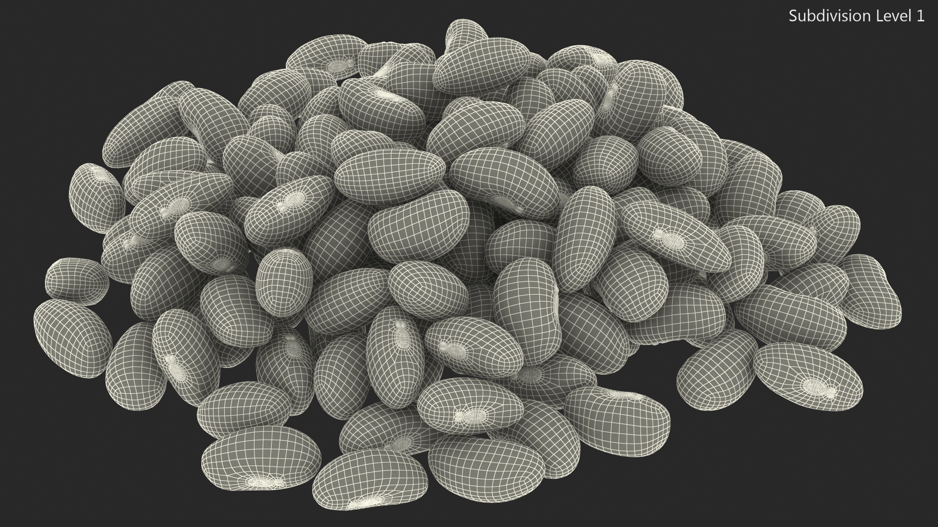 Pile of Roman Beans 3D model