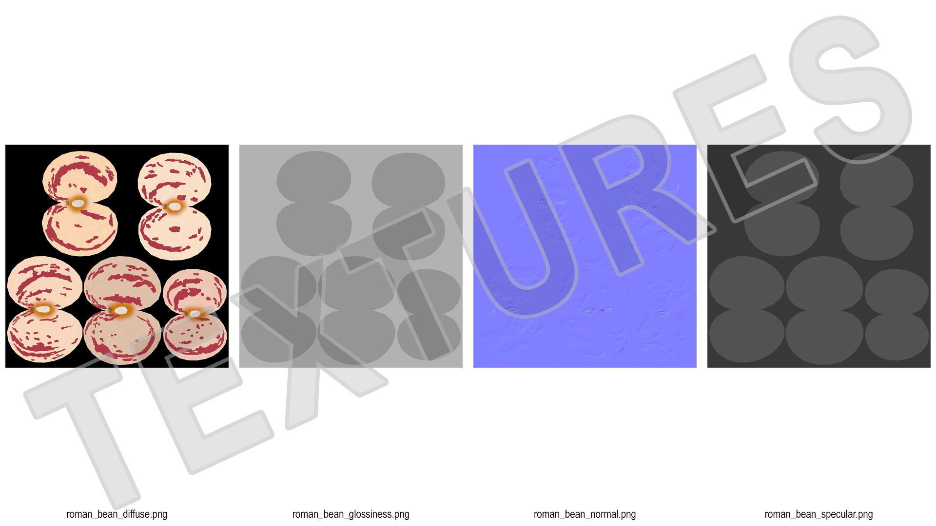 Pile of Roman Beans 3D model