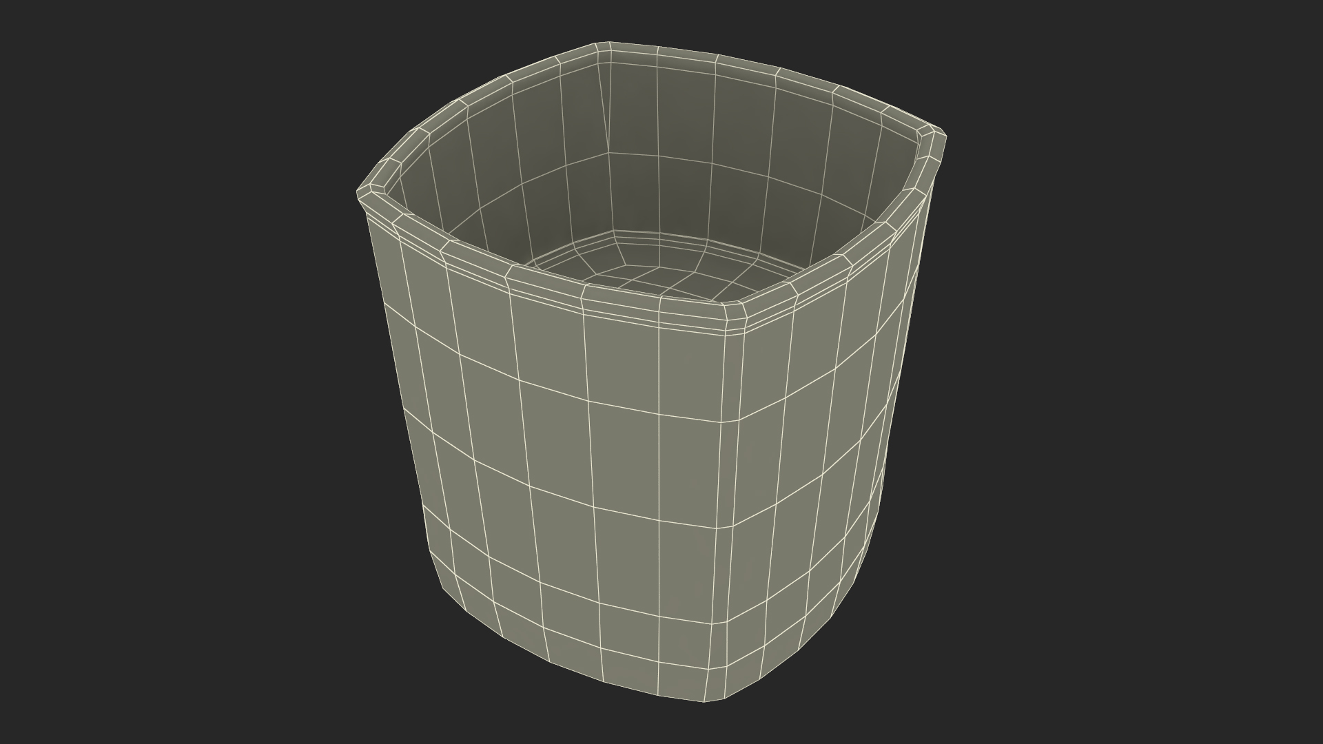 Square Base Drinking Glass Thick Bottom With Whiskey 3D