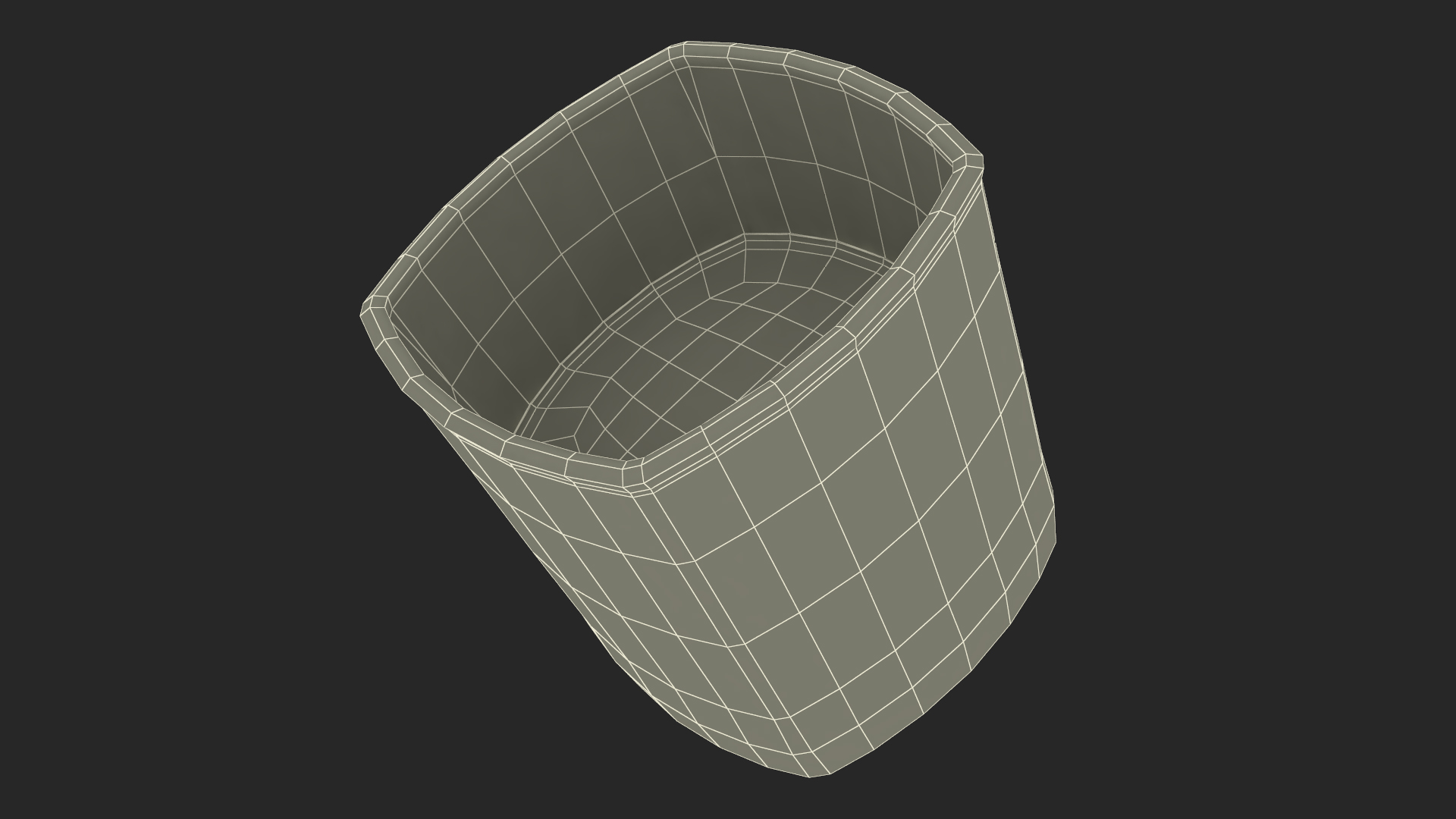 Square Base Drinking Glass Thick Bottom With Whiskey 3D