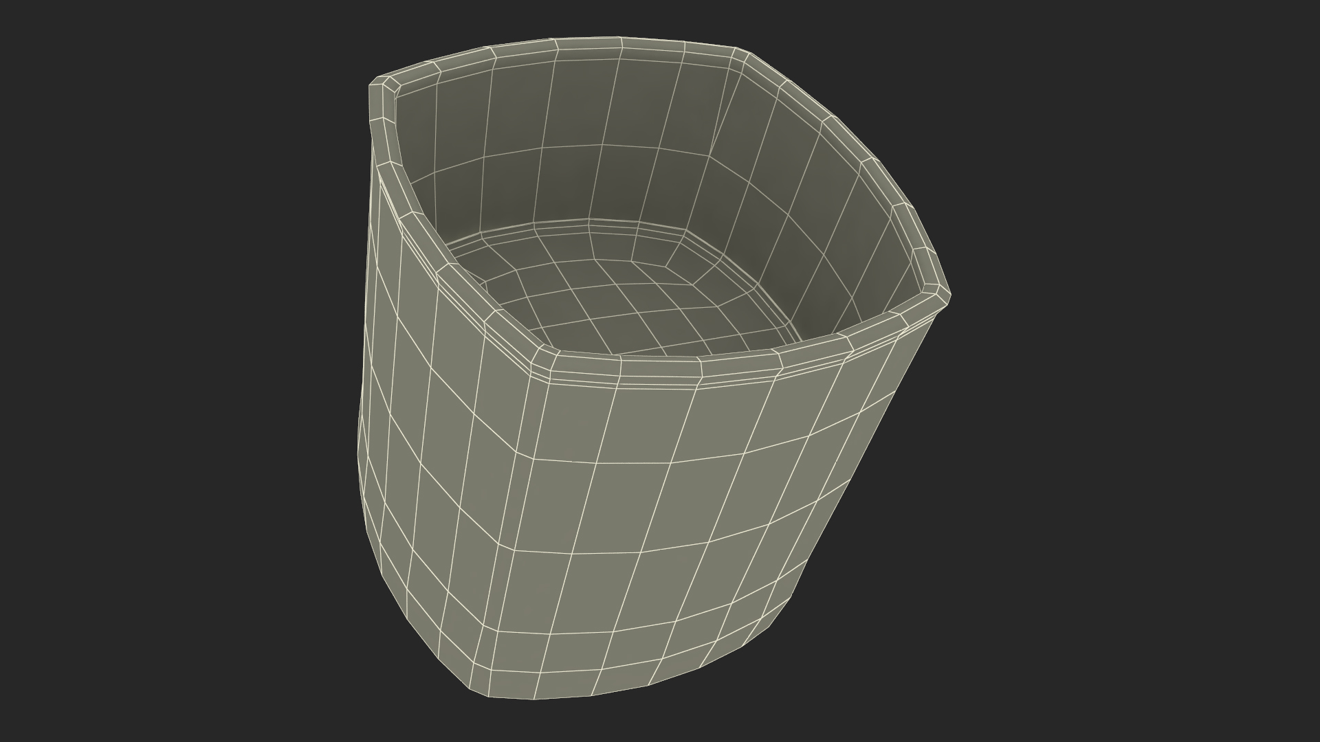 Square Base Drinking Glass Thick Bottom With Whiskey 3D
