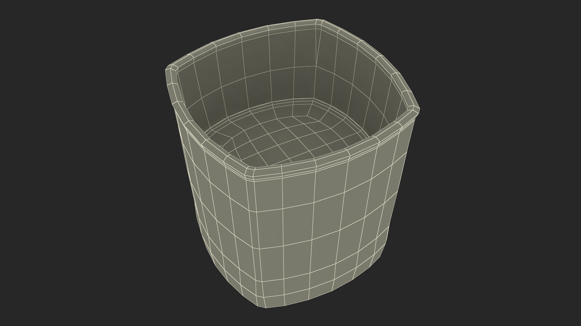 Square Base Drinking Glass Thick Bottom With Whiskey 3D