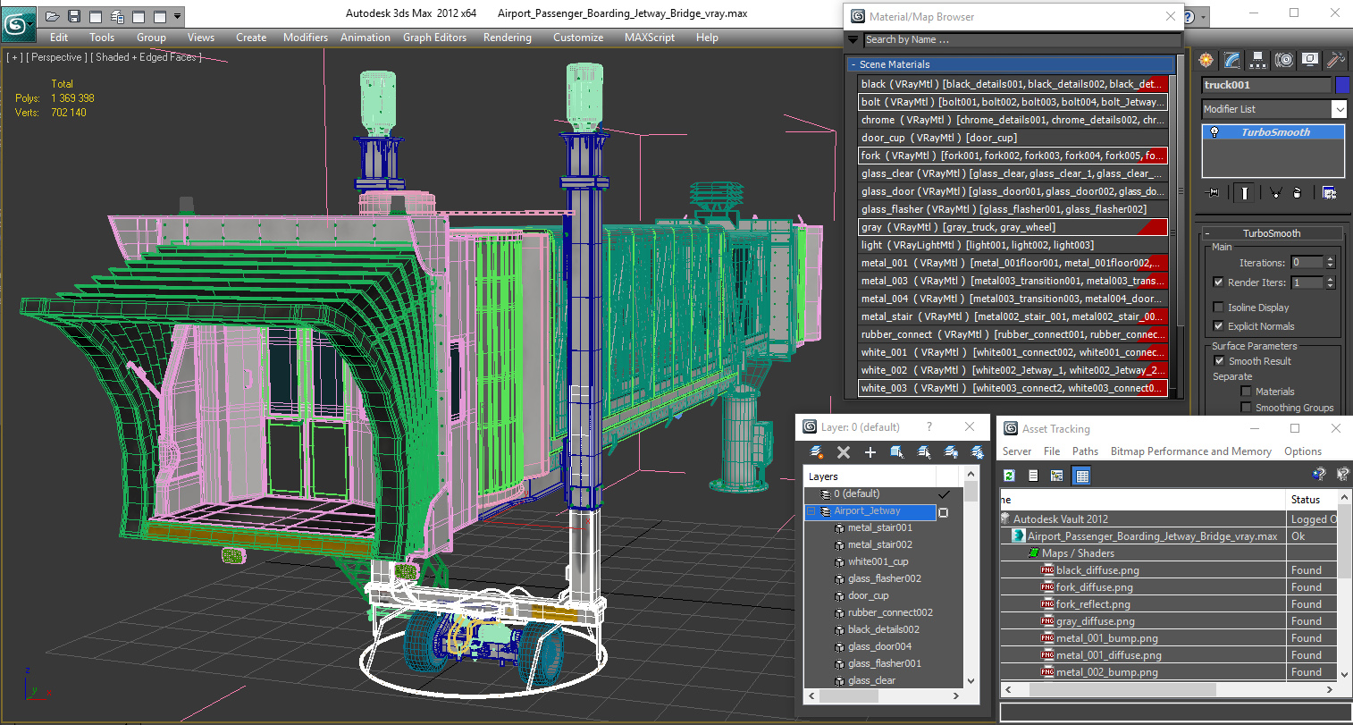 3D model Airport Passenger Boarding Jetway Bridge