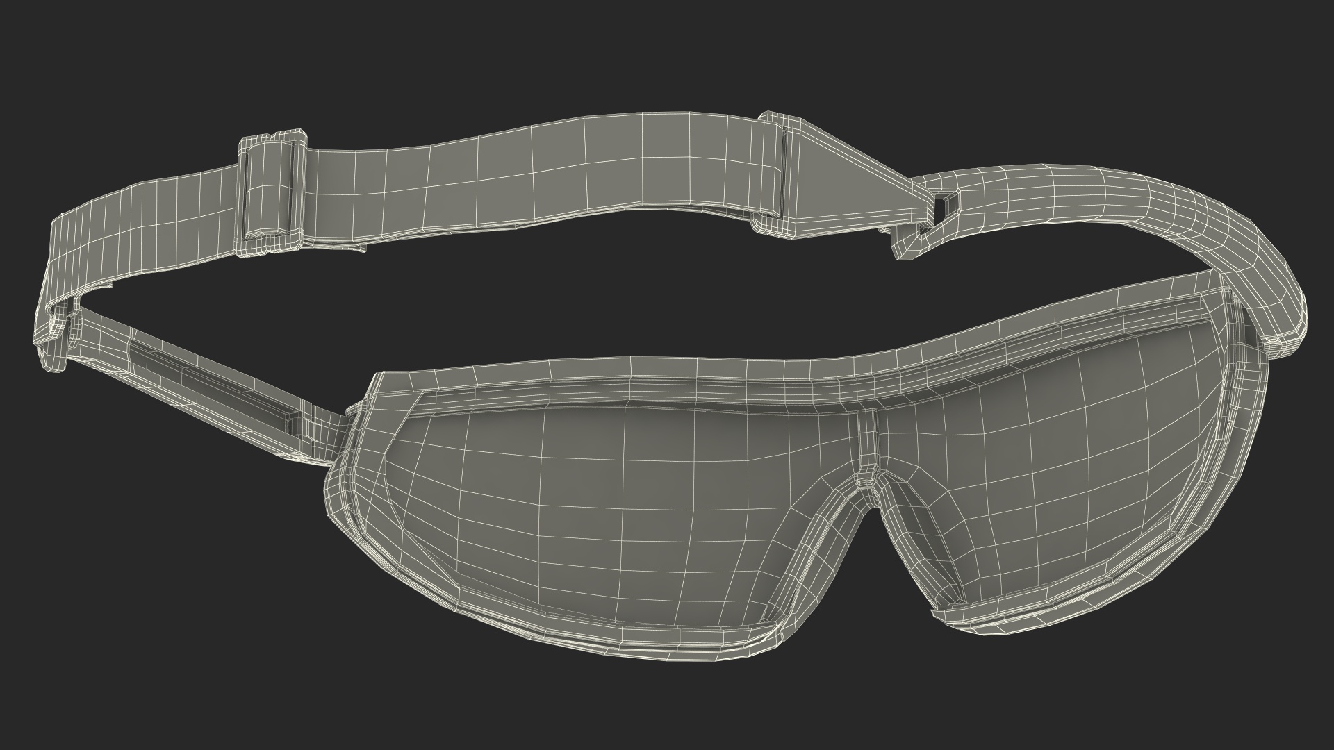 3D Safety Shield Lens Sports Goggles model