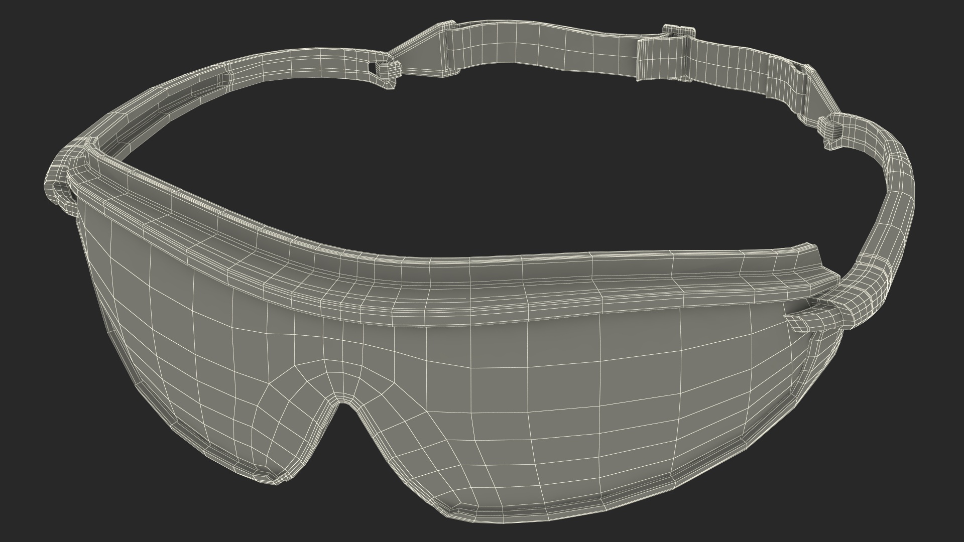 3D Safety Shield Lens Sports Goggles model