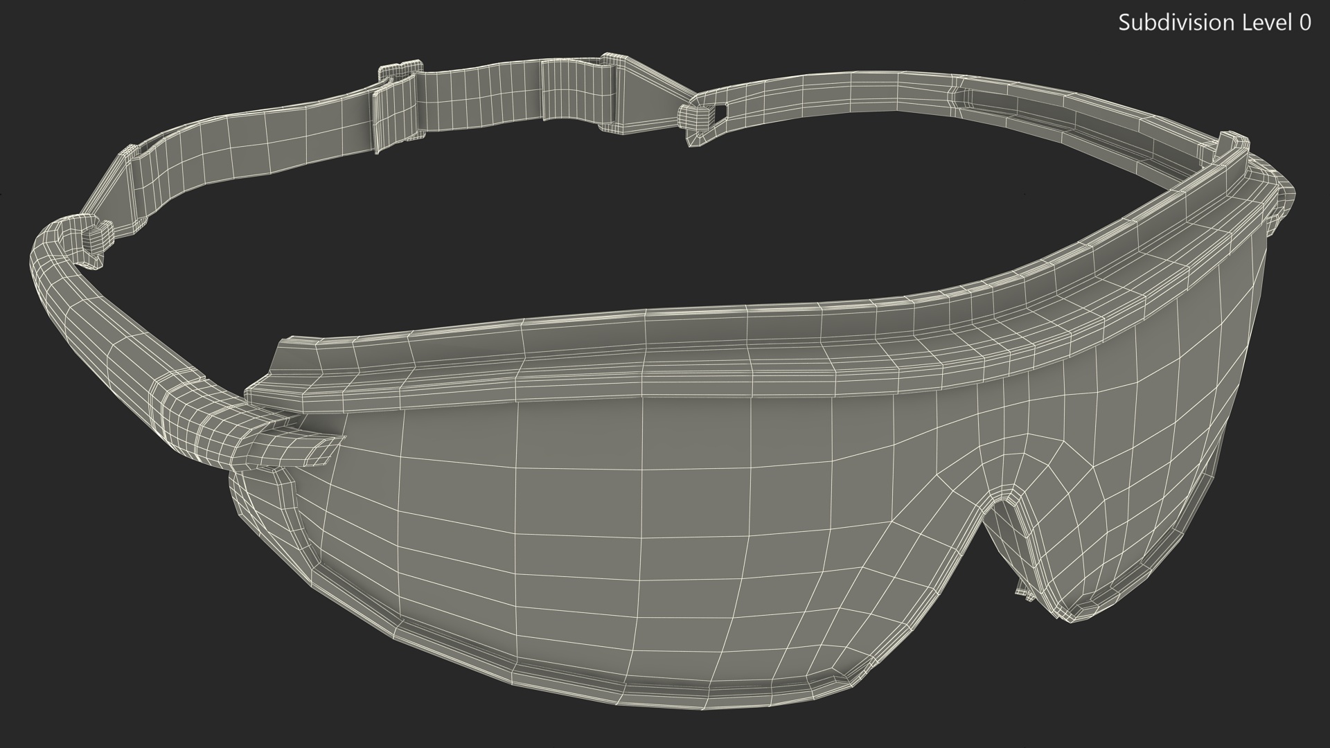 3D Safety Shield Lens Sports Goggles model
