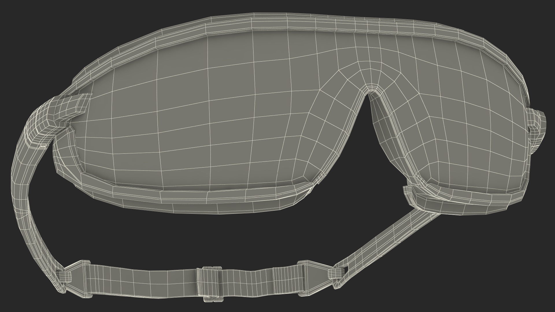 3D Safety Shield Lens Sports Goggles model