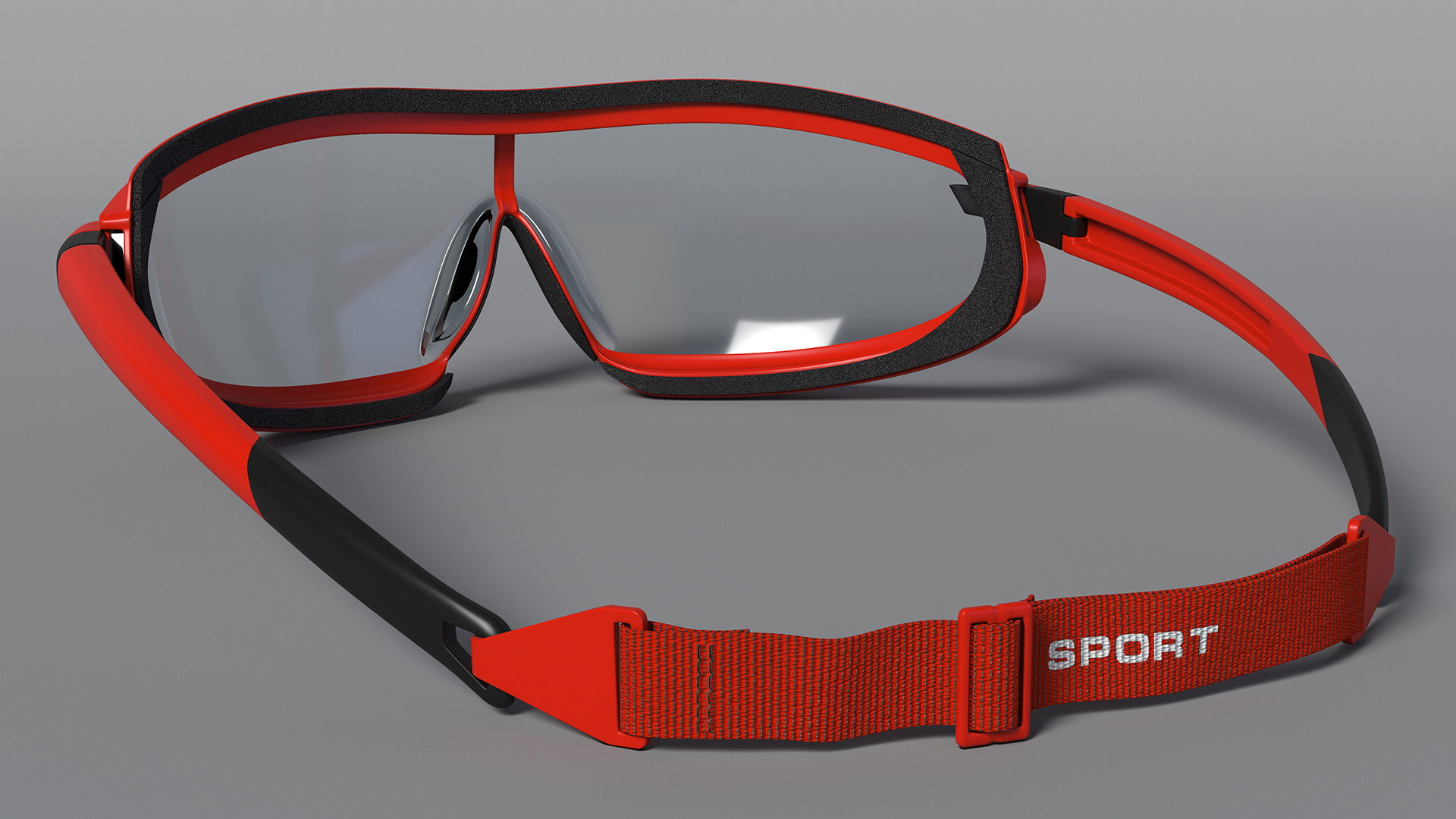 3D Safety Shield Lens Sports Goggles model