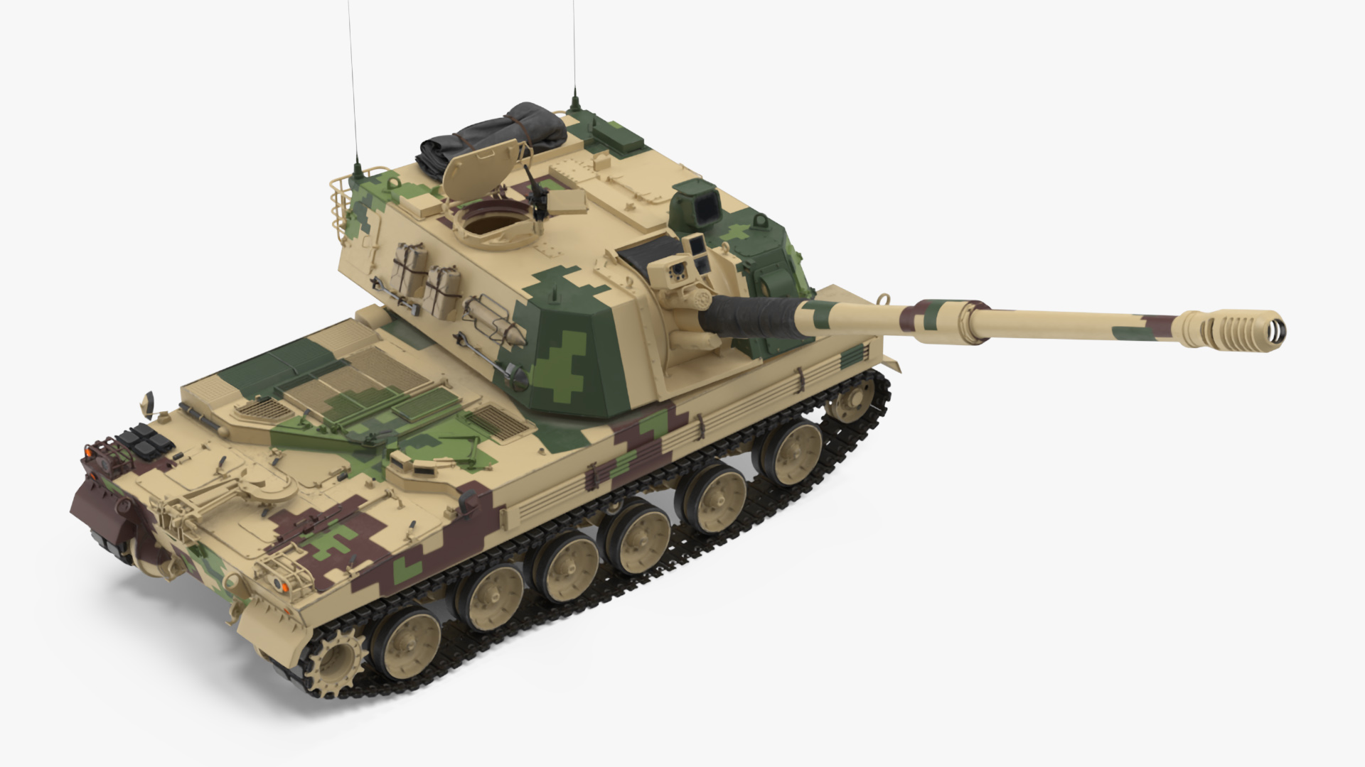 3D Self Propelled Howitzer K9 Thunder Rigged