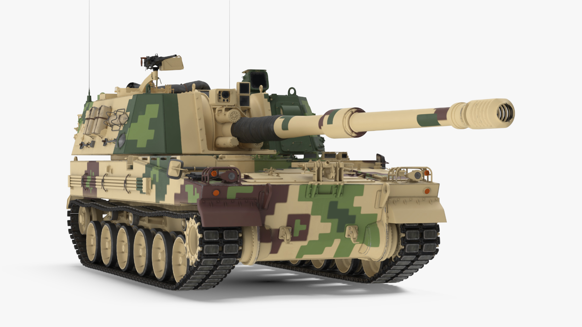 3D Self Propelled Howitzer K9 Thunder Rigged