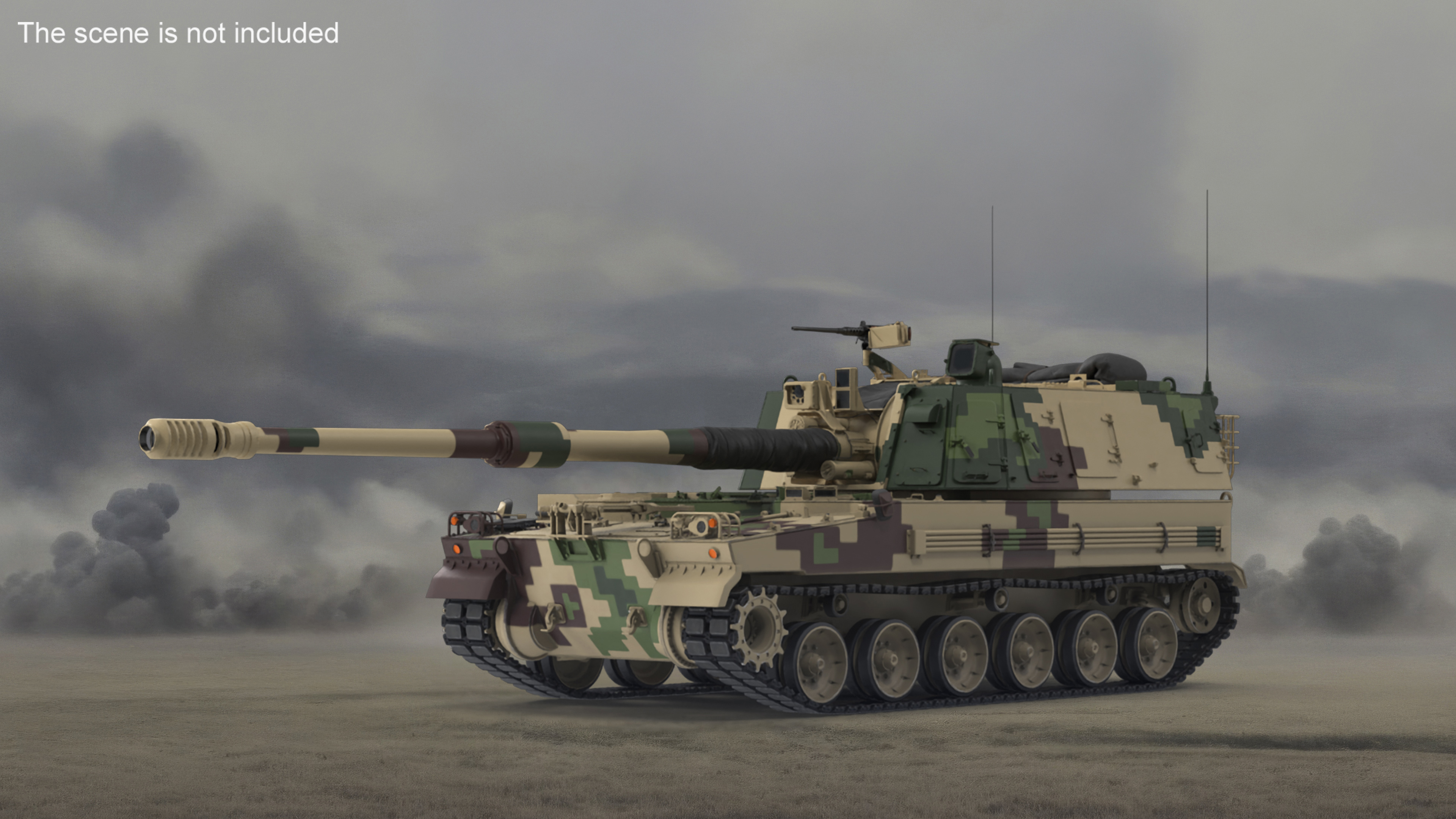3D Self Propelled Howitzer K9 Thunder Rigged