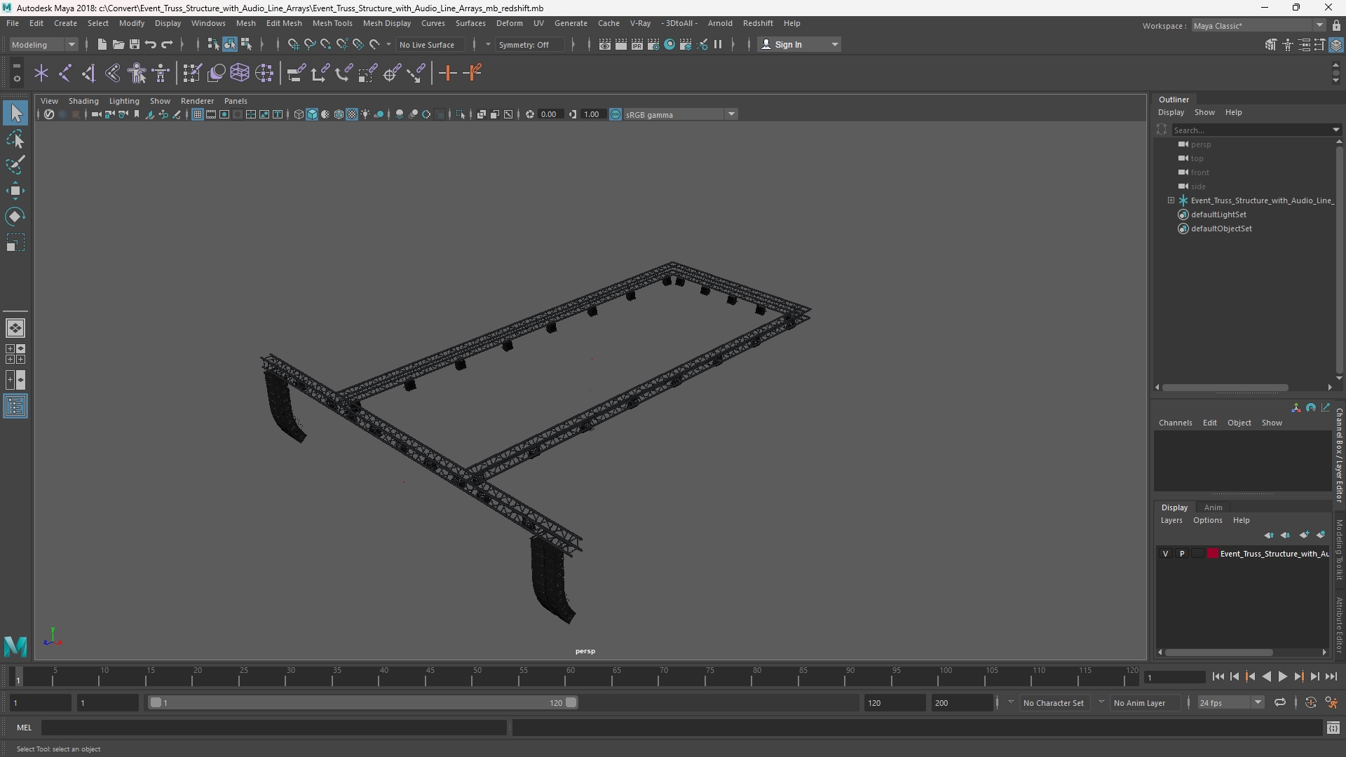 Event Truss Structure with Audio Line Arrays, view 10