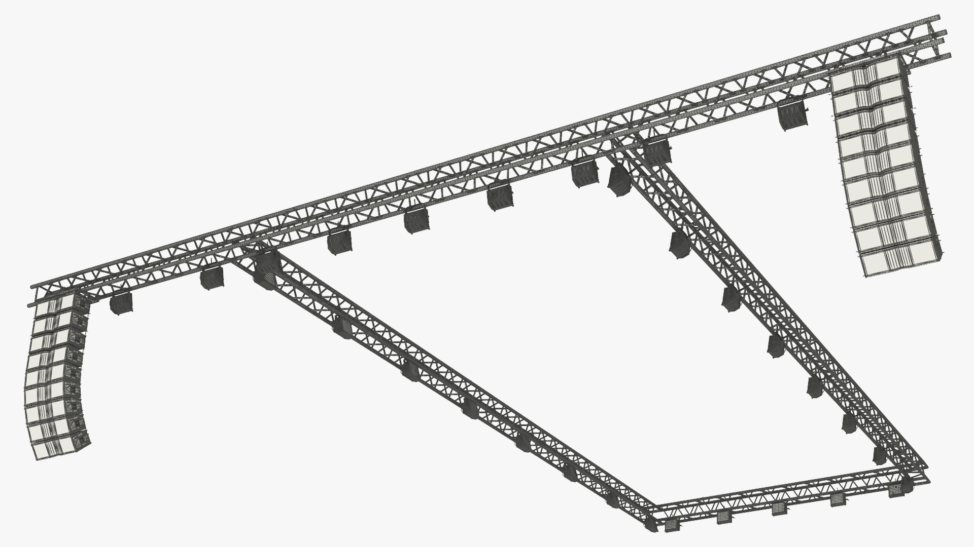 Event Truss Structure with Audio Line Arrays, view 5